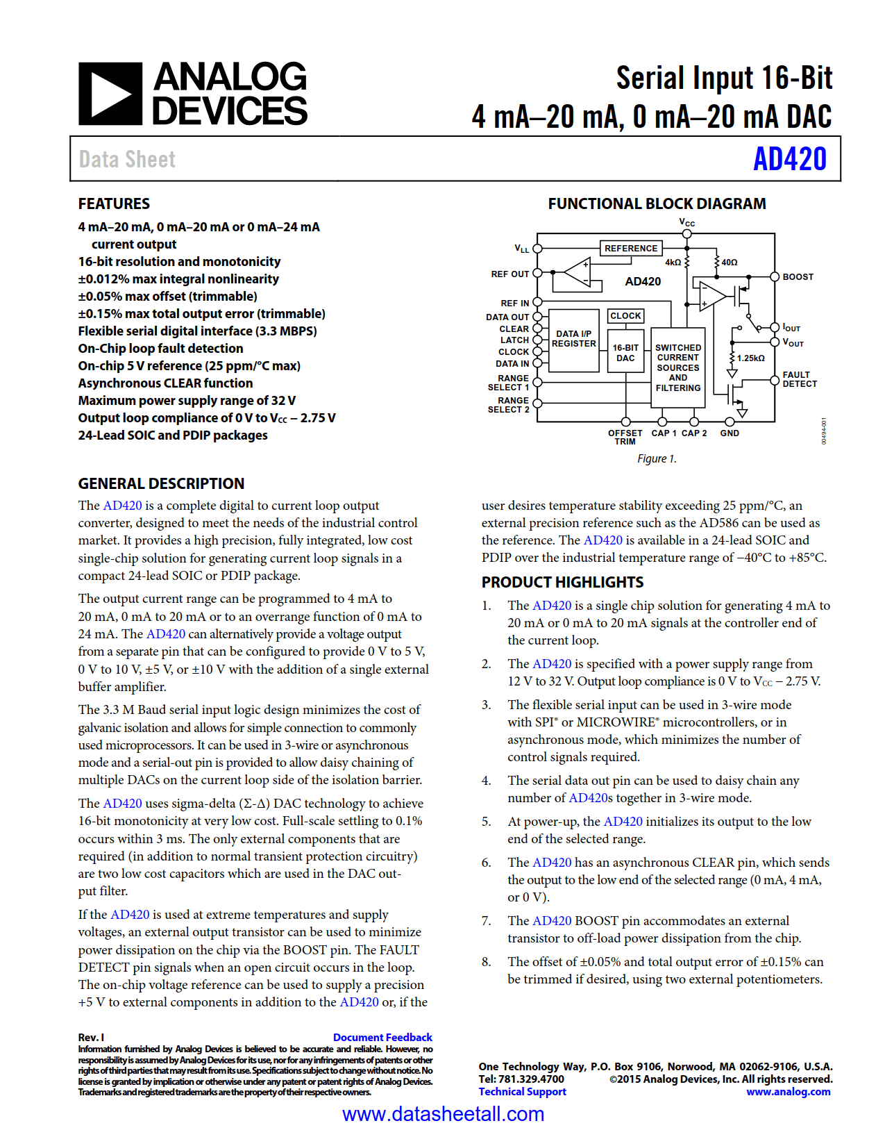 AD420 Datasheet