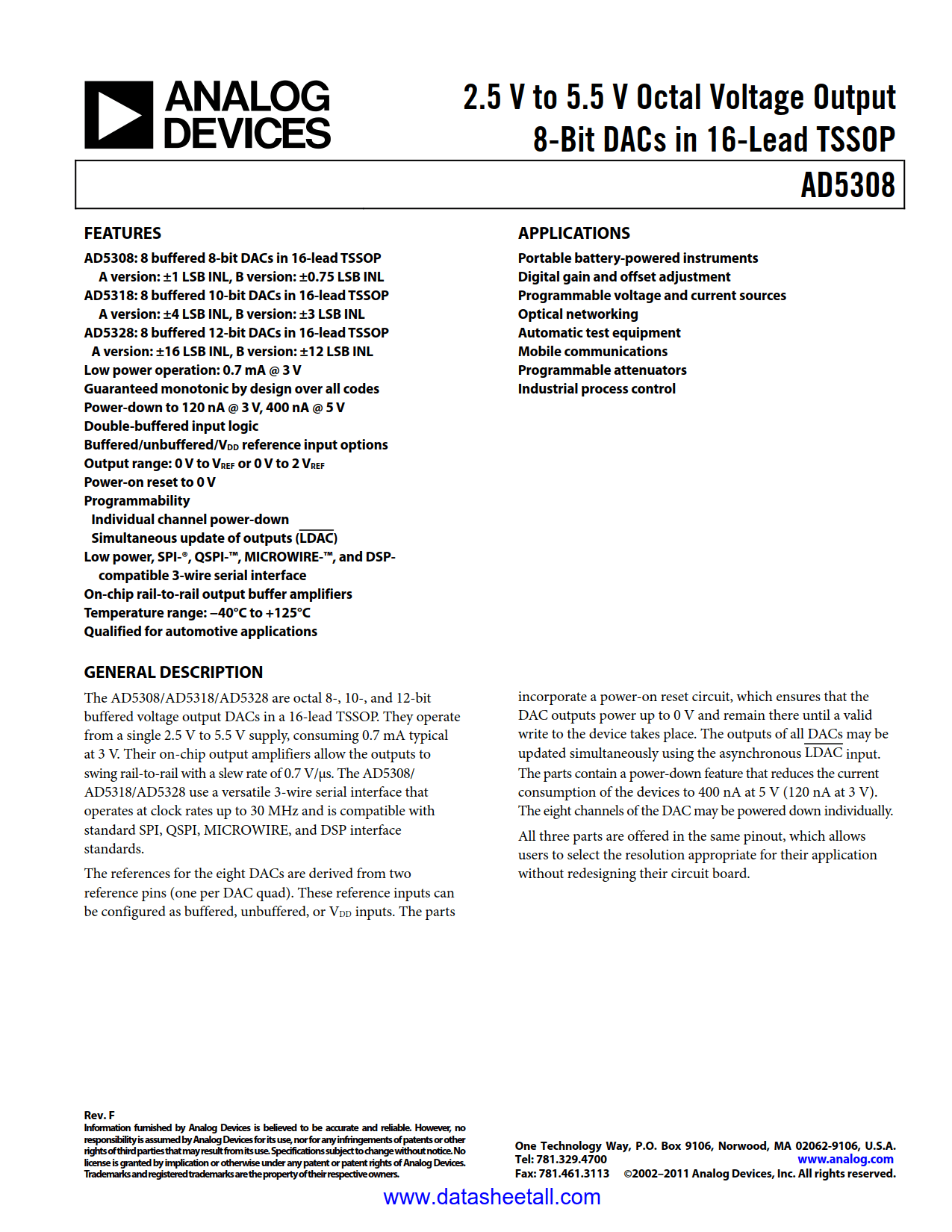 AD5308 Datasheet