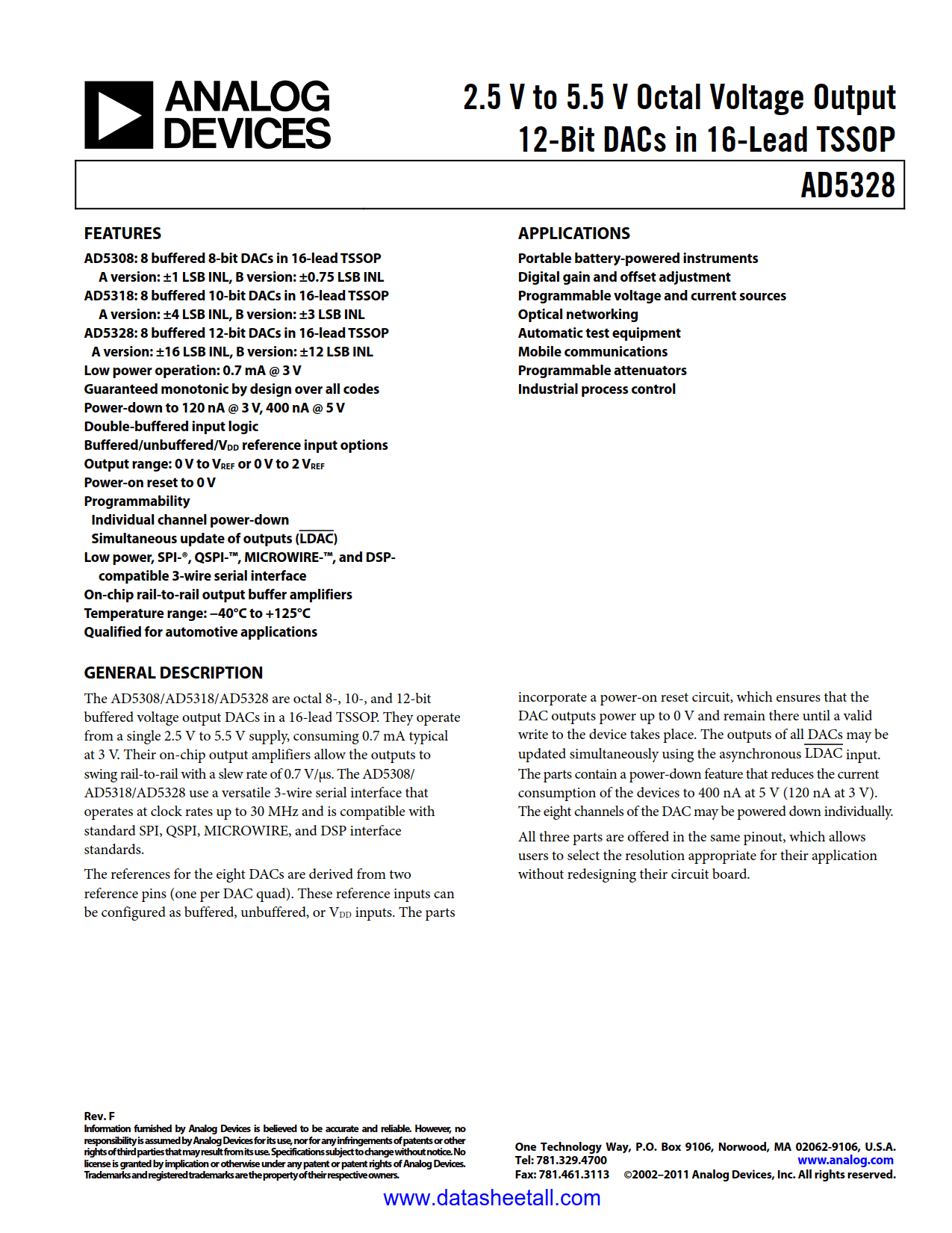 AD5328 Datasheet