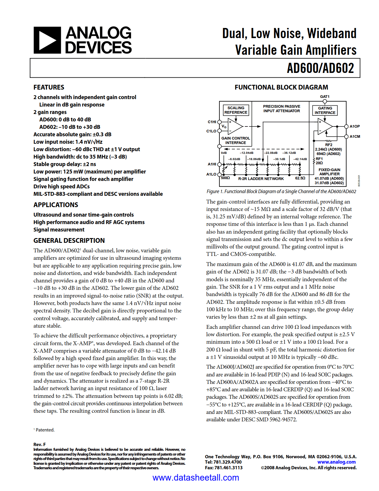 AD602 Datasheet