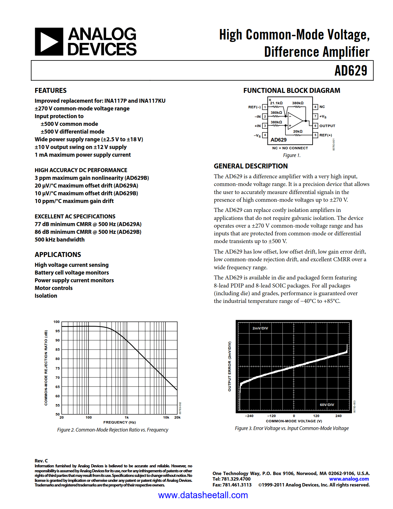 AD629 Datasheet