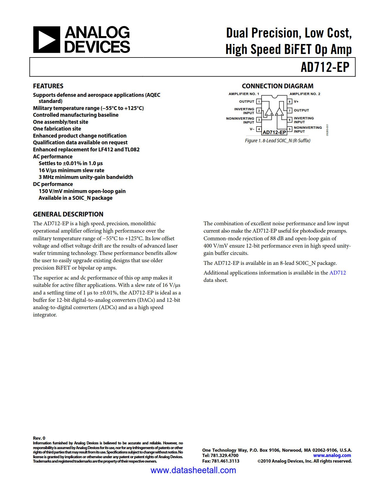 AD712-EP Datasheet