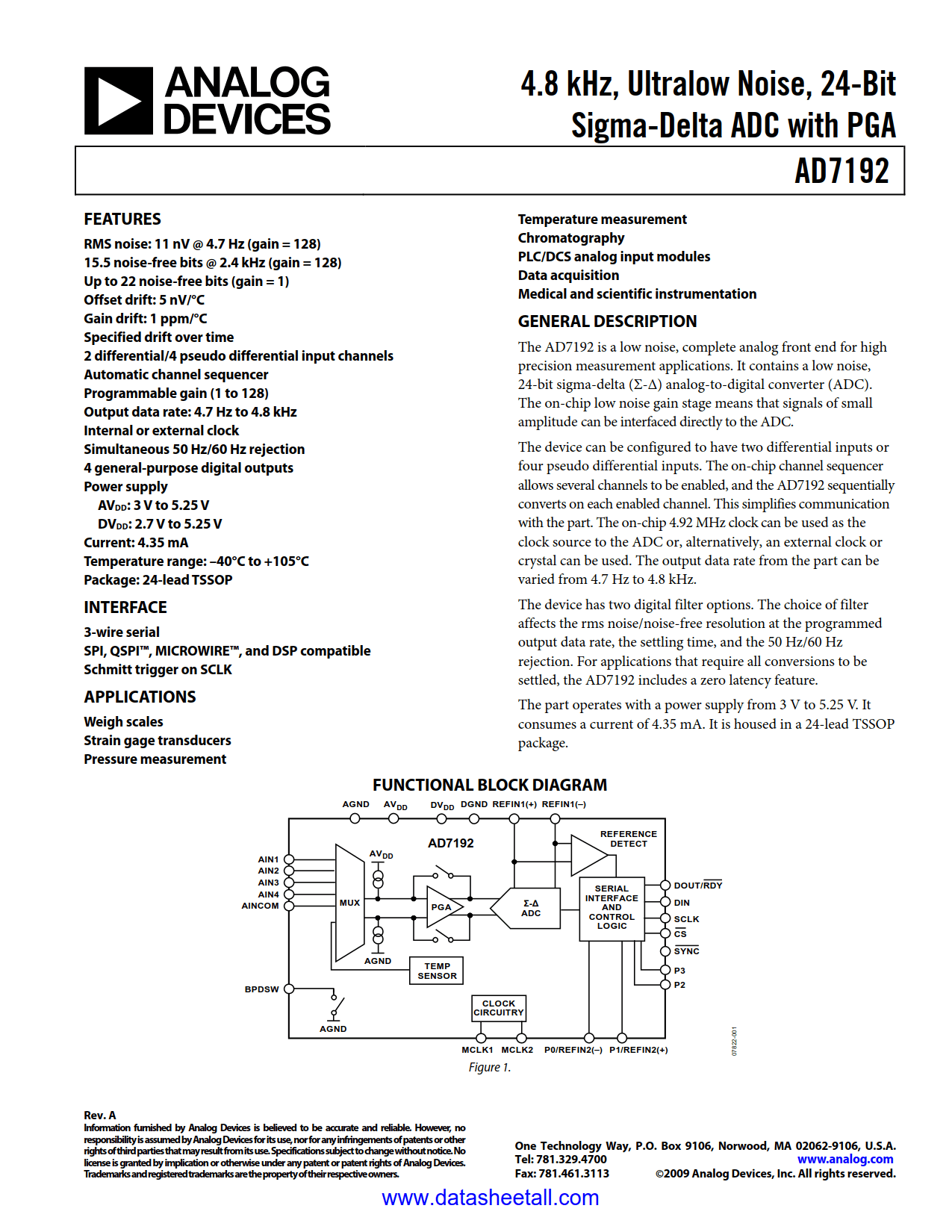 AD7192 Datasheet