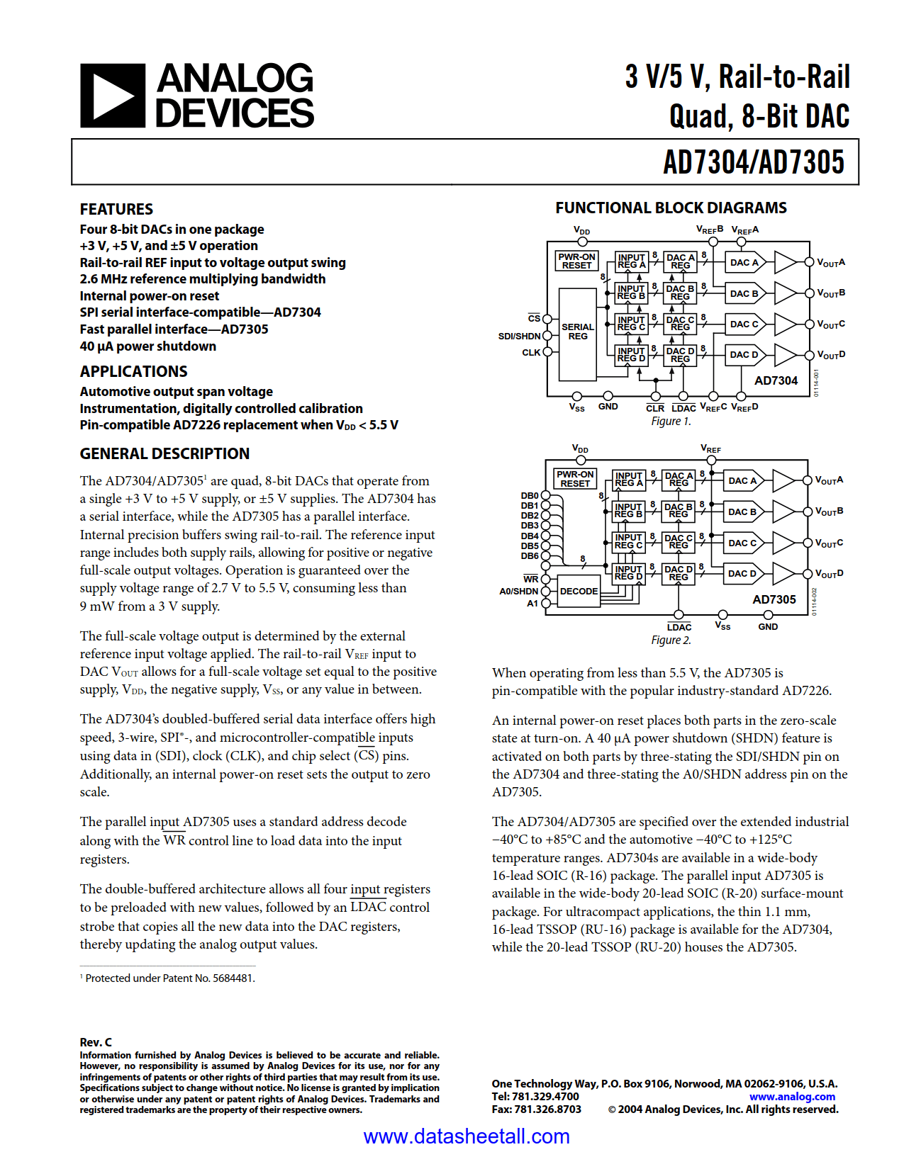 AD7305 Datasheet