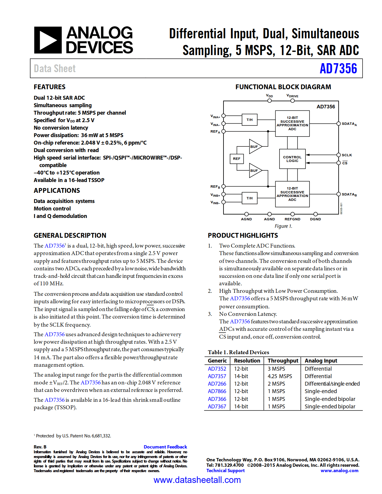 AD7356 Datasheet