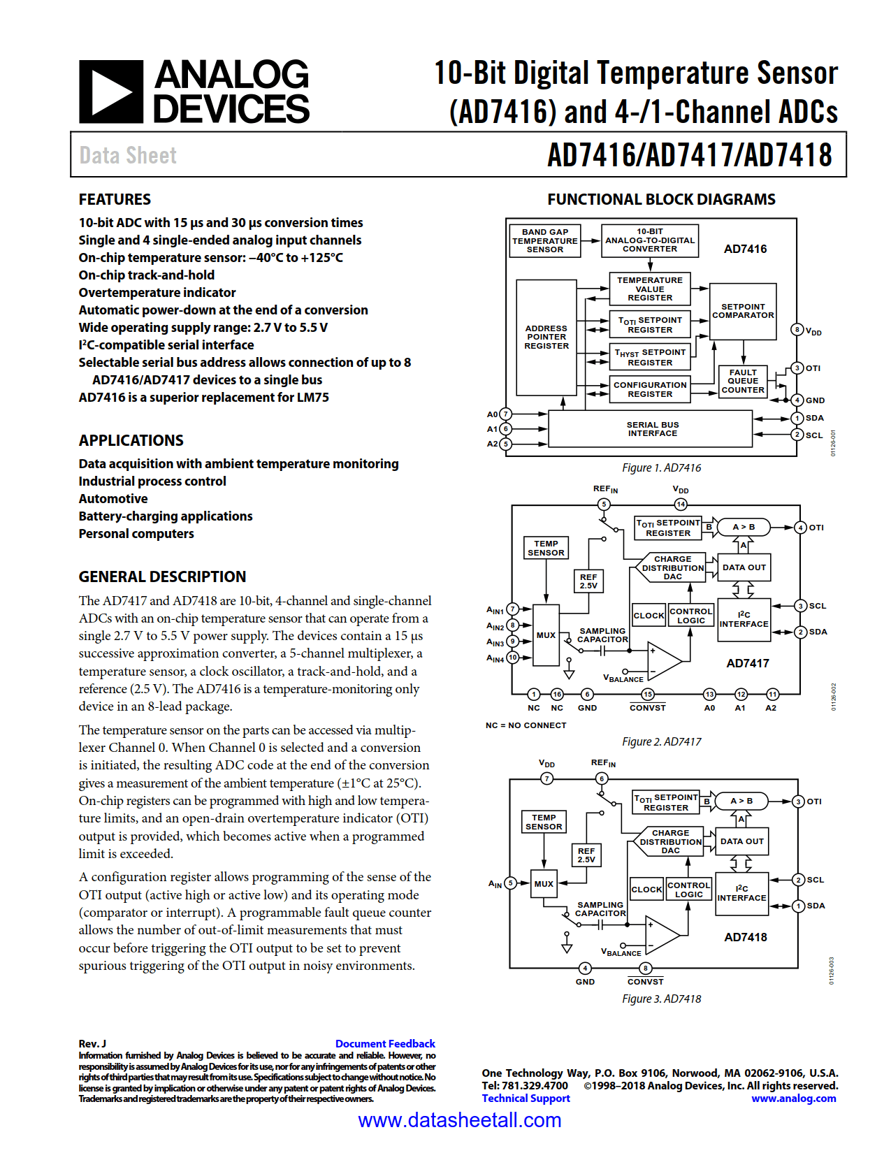 AD7416 Datasheet