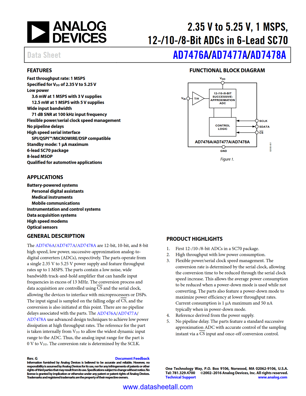 AD7477A Datasheet