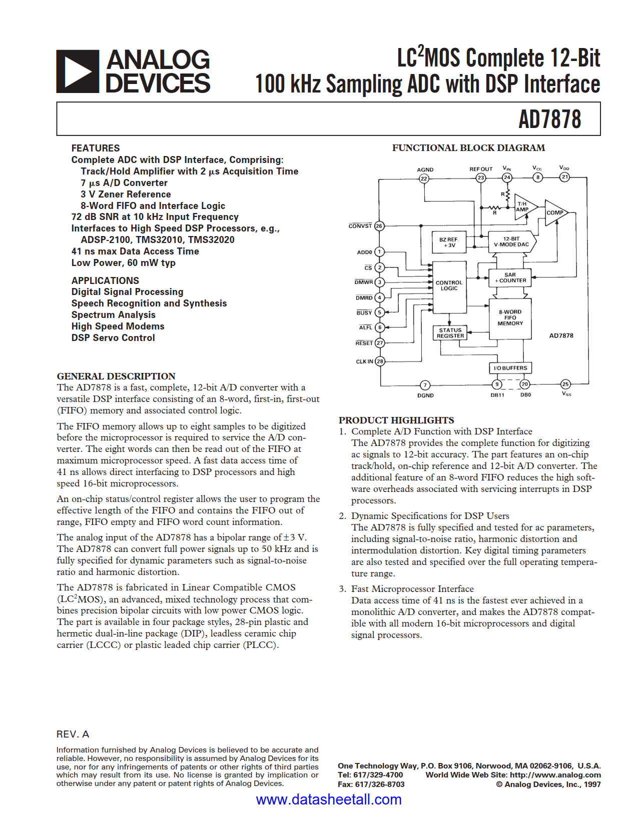 AD7878 Datasheet