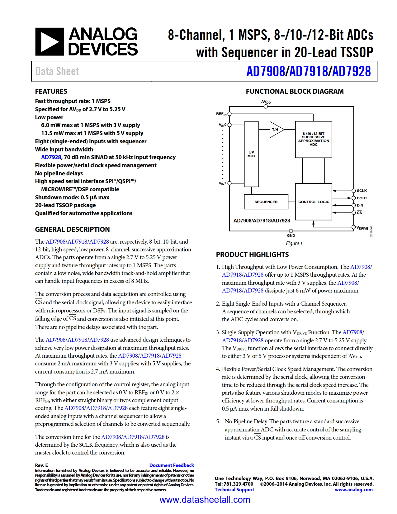 AD7918 Datasheet