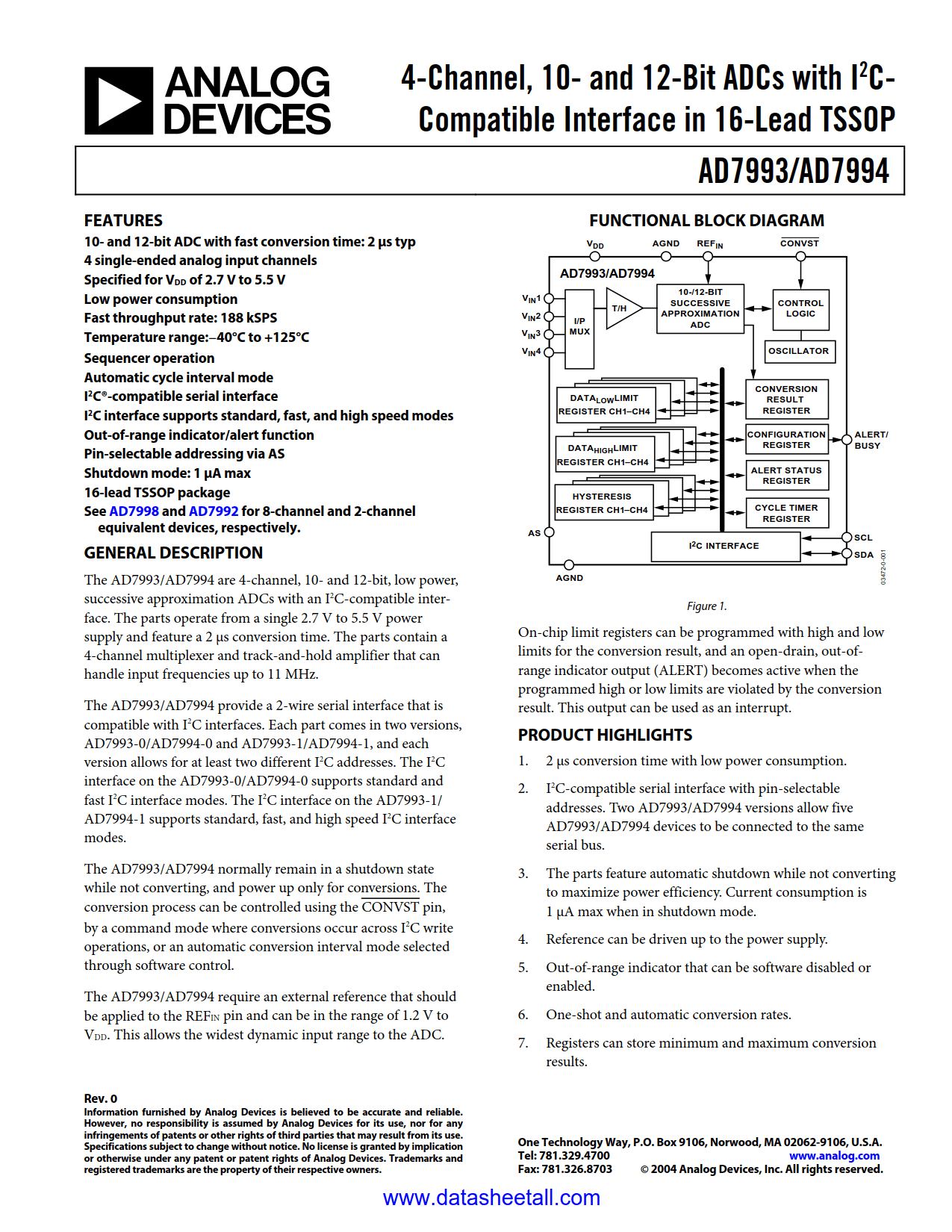 AD7993 Datasheet