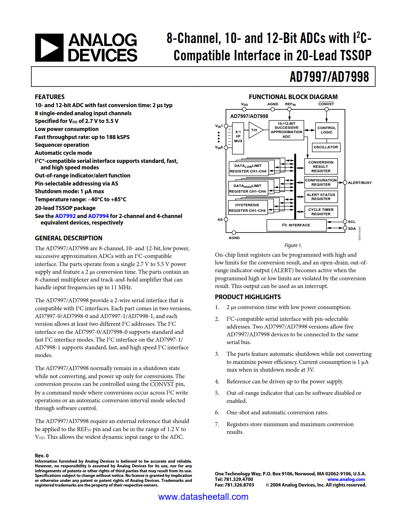 AD7997 Datasheet