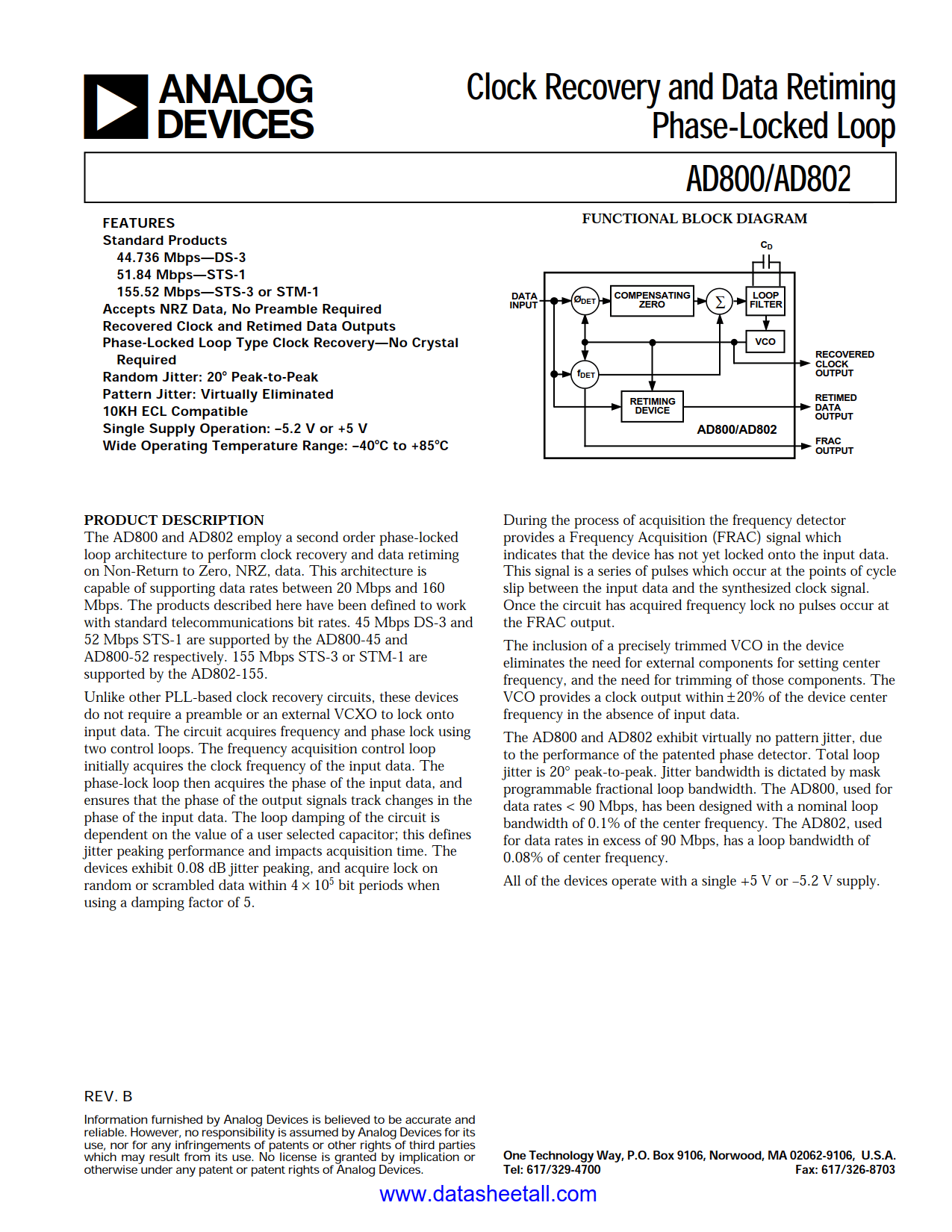 AD802 Datasheet