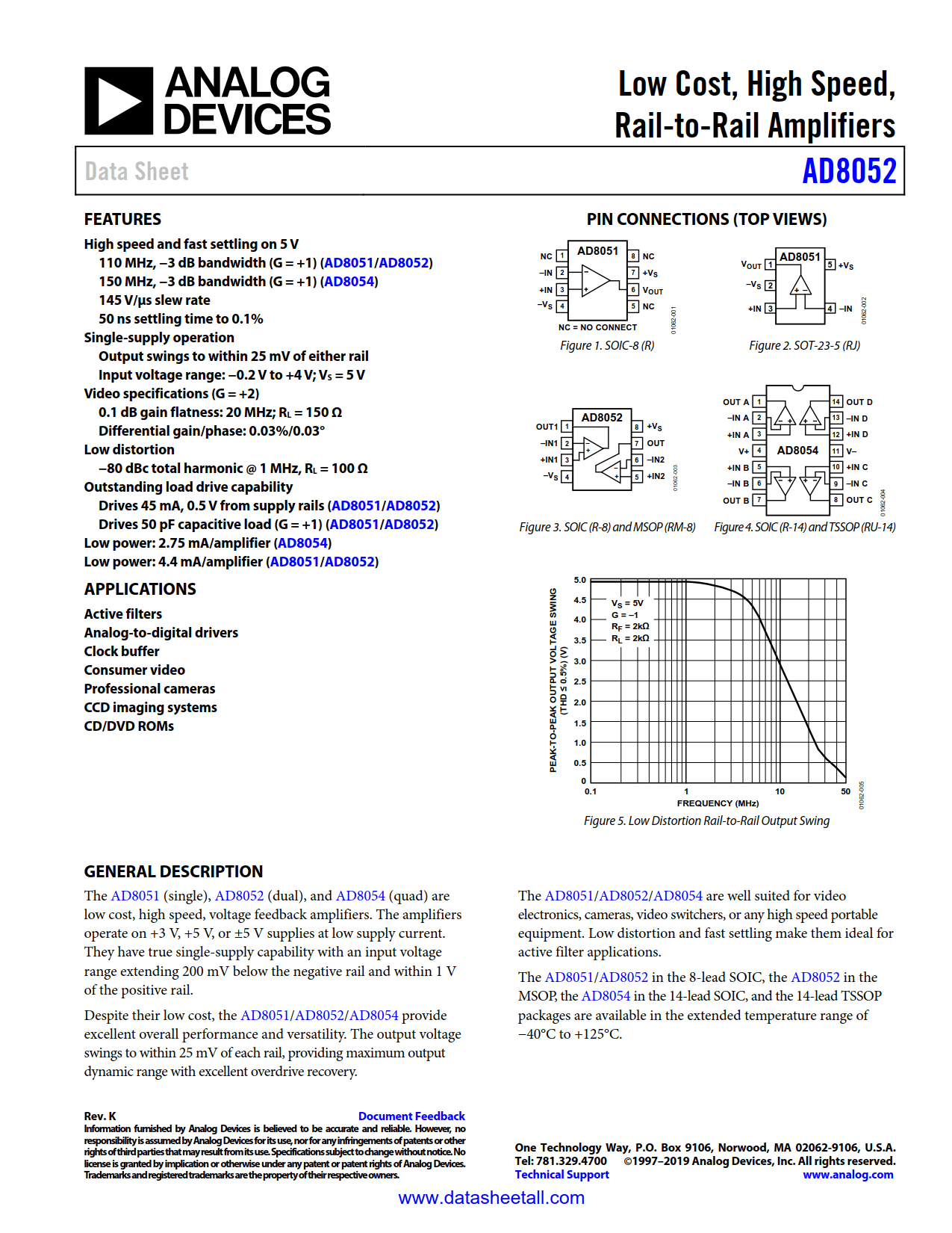 AD8052 Datasheet