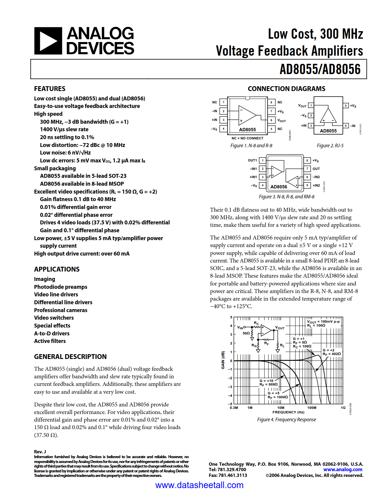 AD8056 Datasheet