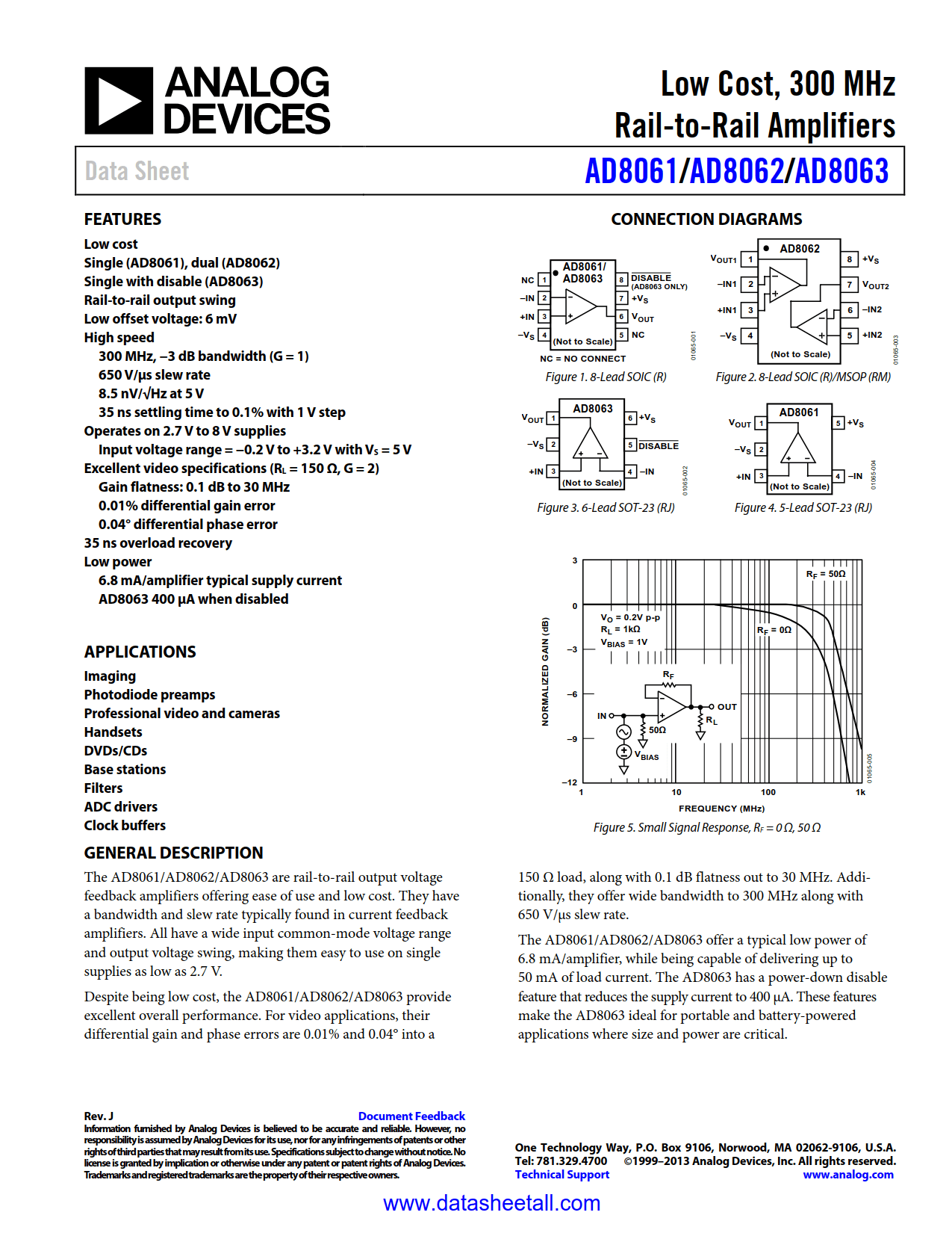 AD8063 Datasheet