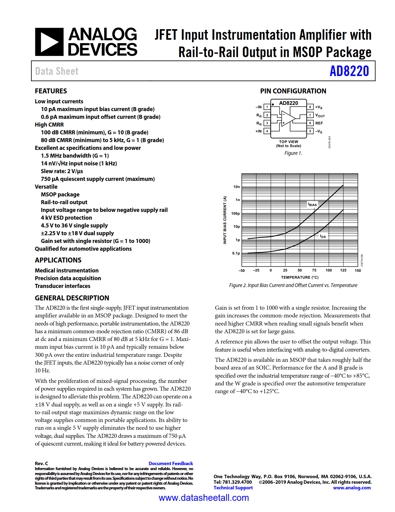 AD8220 Datasheet