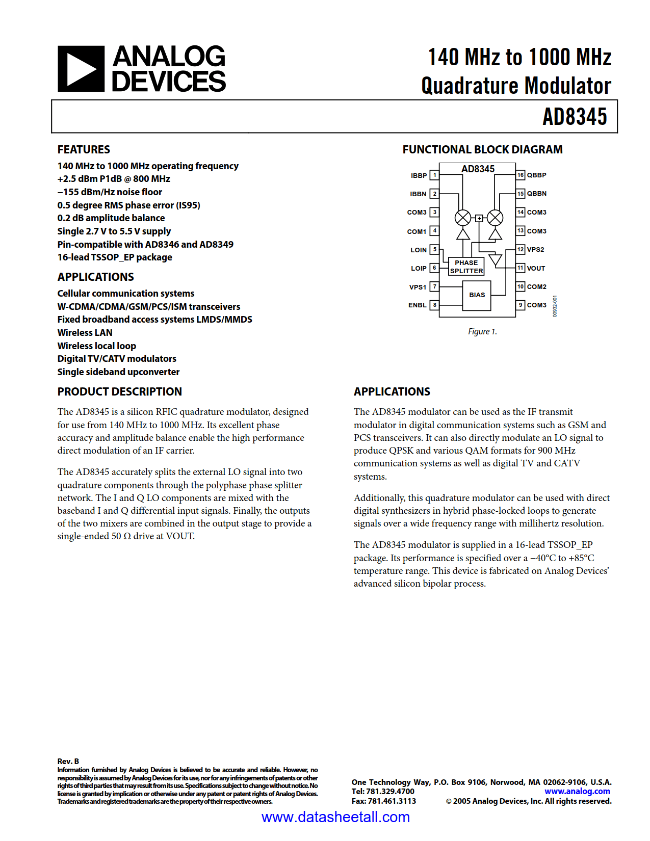 AD8345 Datasheet