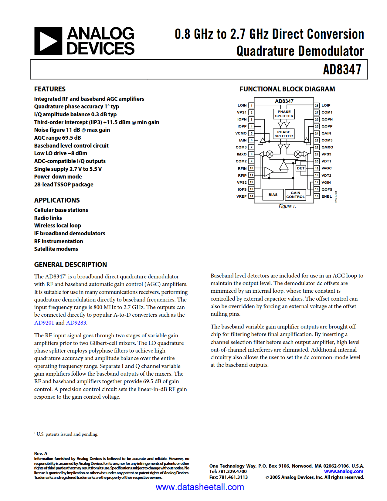 AD8347 Datasheet