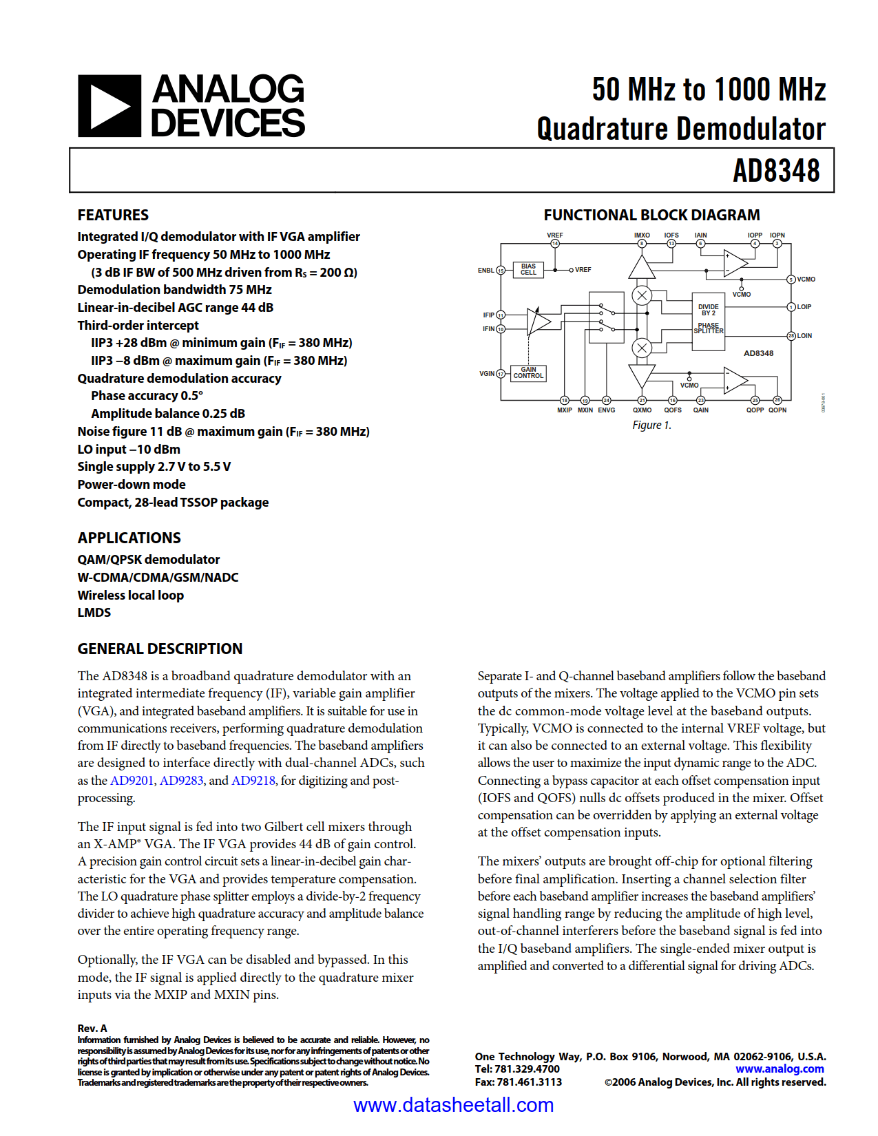 AD8348 Datasheet
