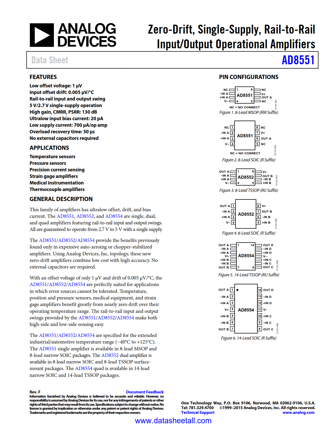 AD8551 Datasheet