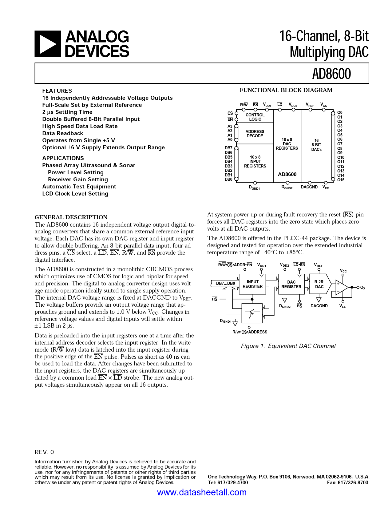 AD8600 Datasheet