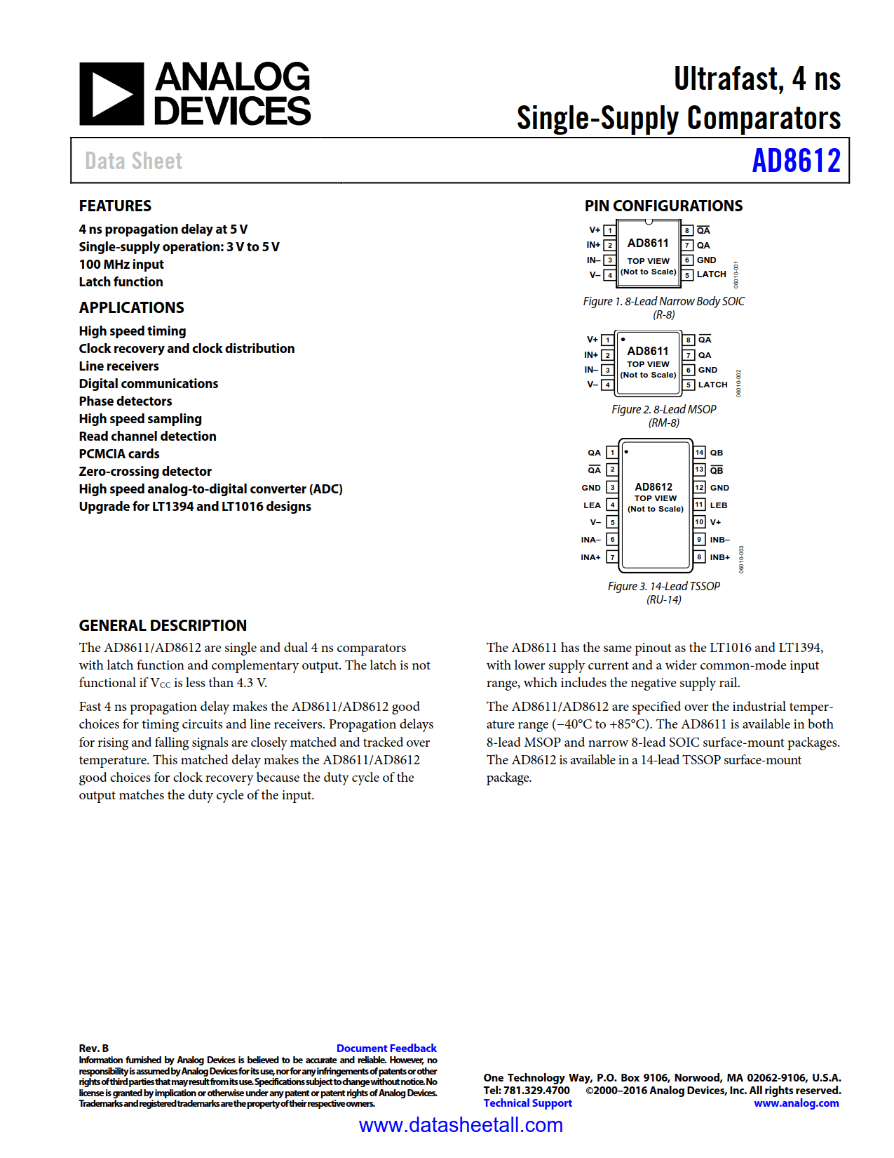 AD8612 Datasheet