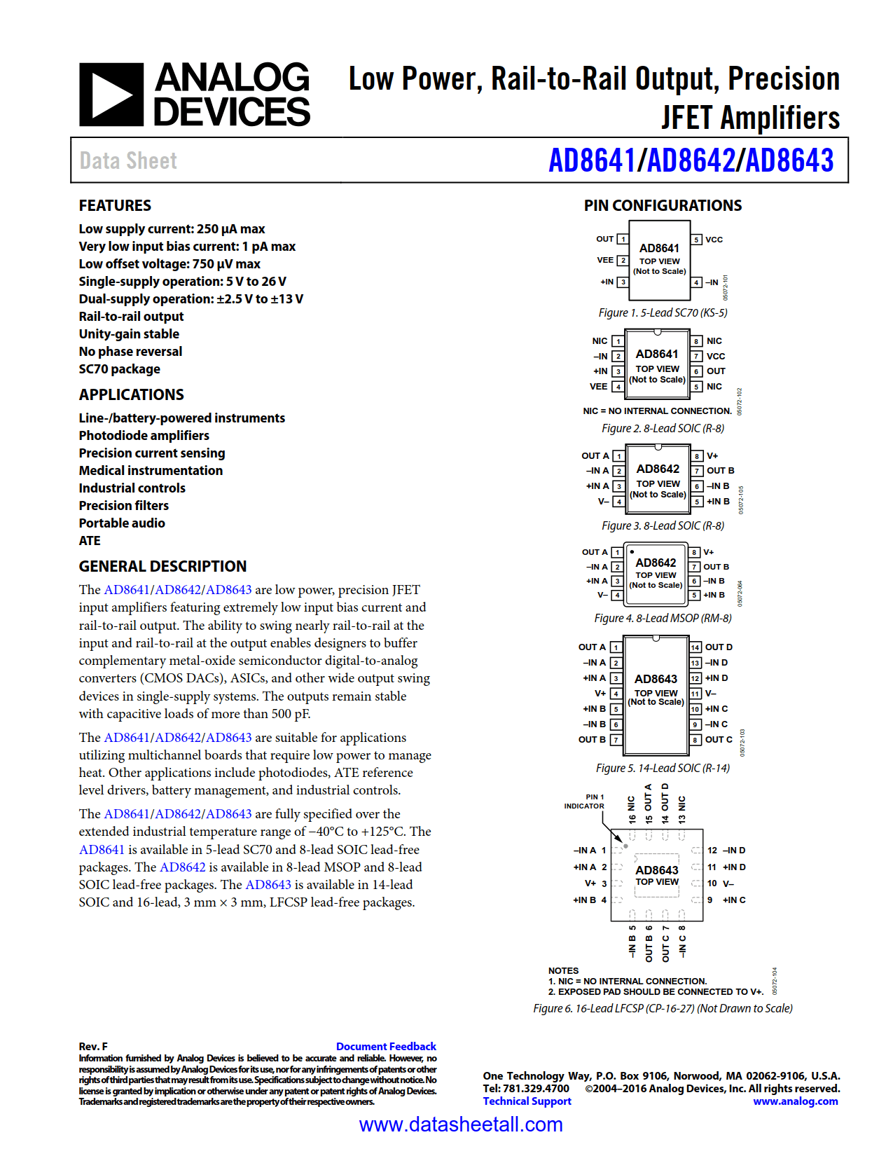 AD8643 Datasheet