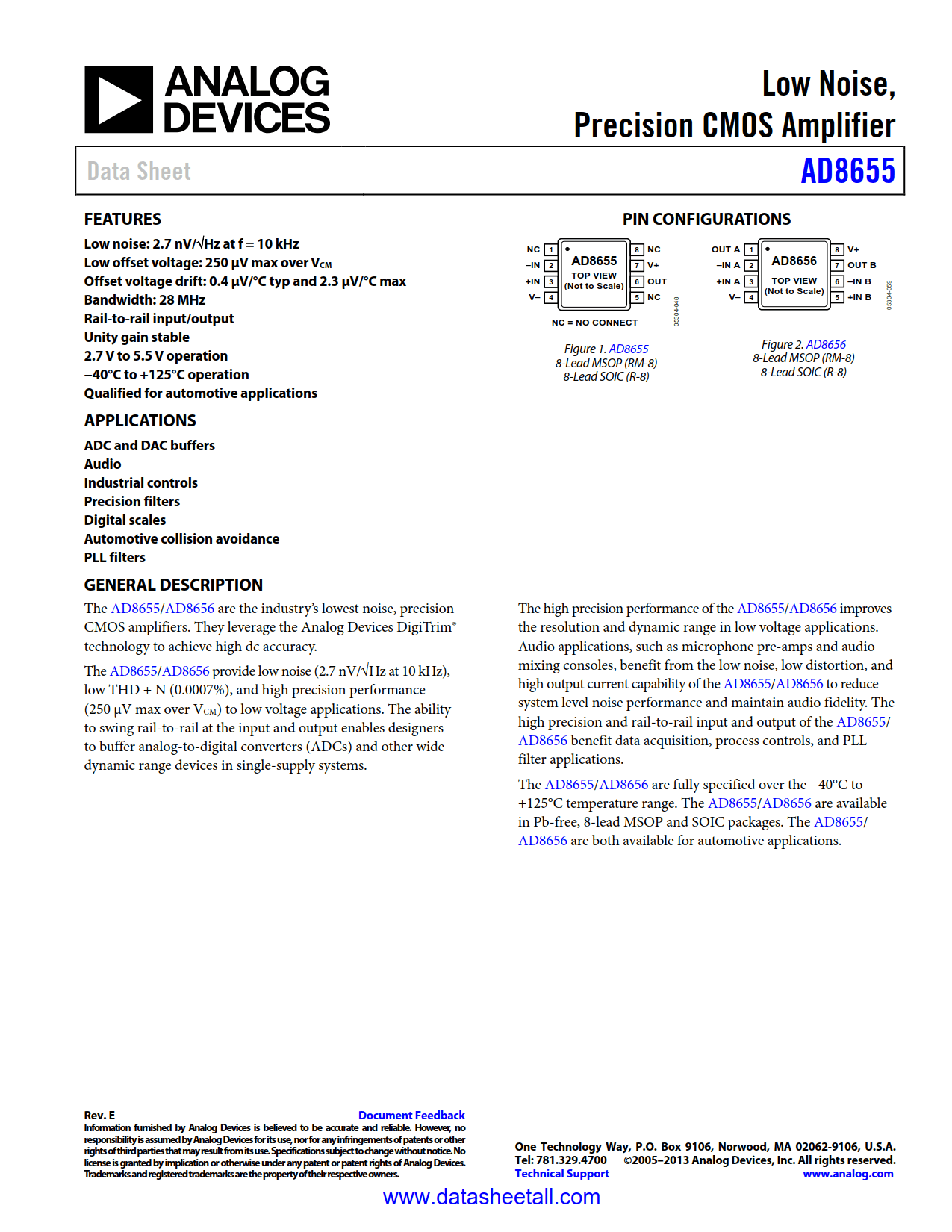 AD8655 Datasheet