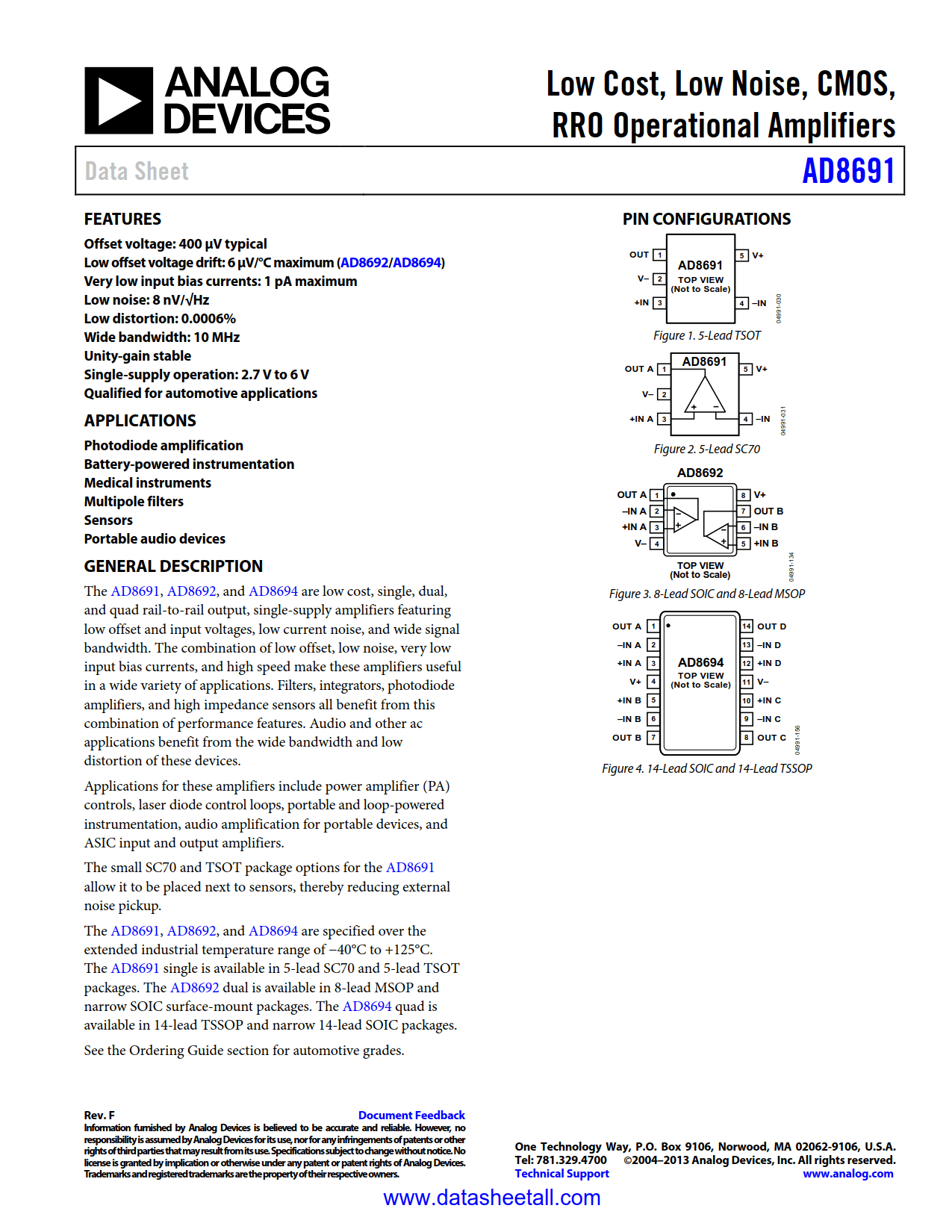 AD8691 Datasheet