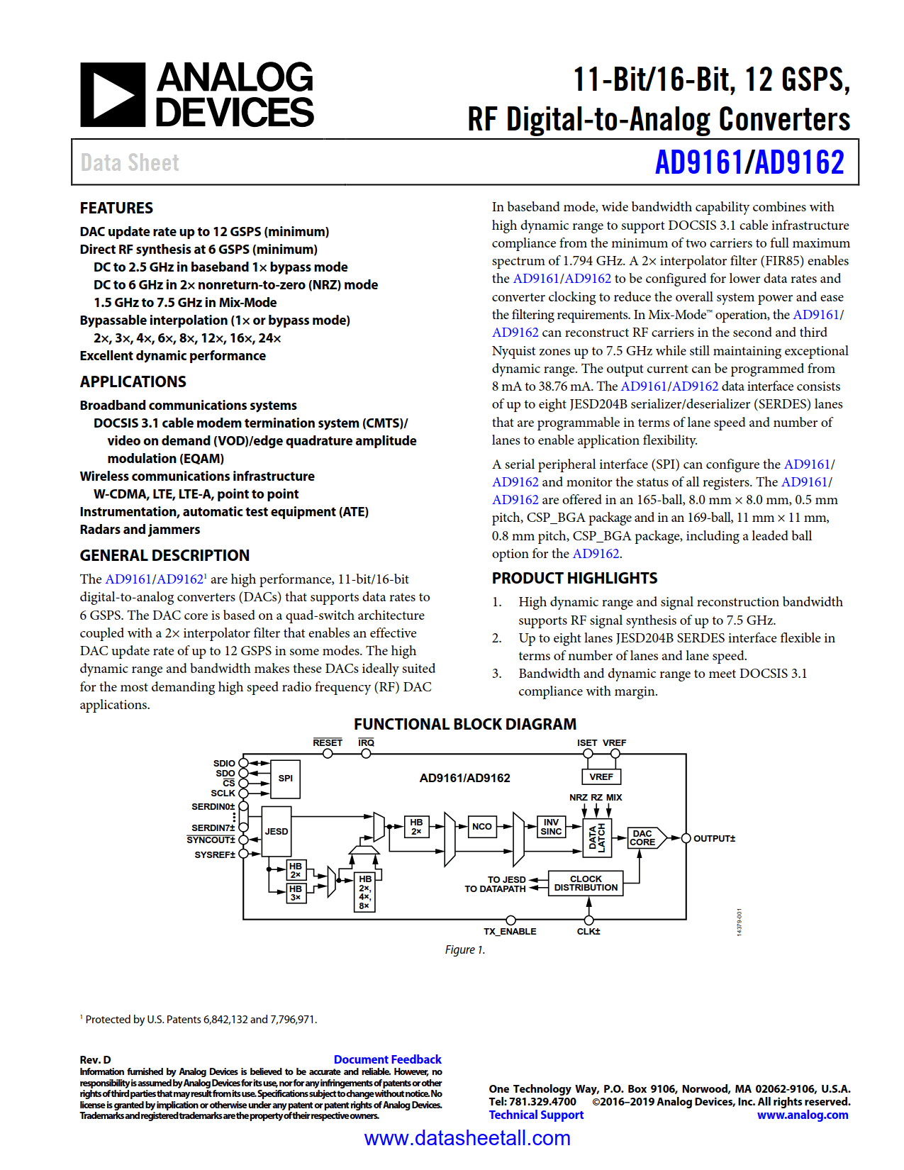 AD9162 Datasheet