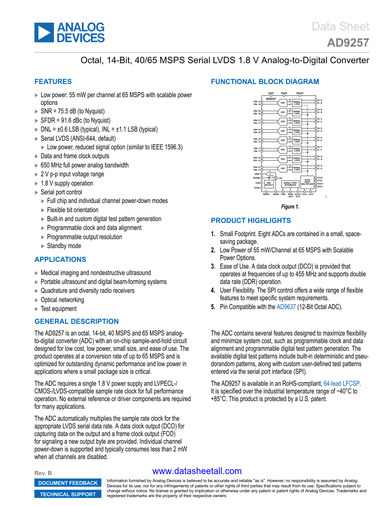 AD9257 Datasheet