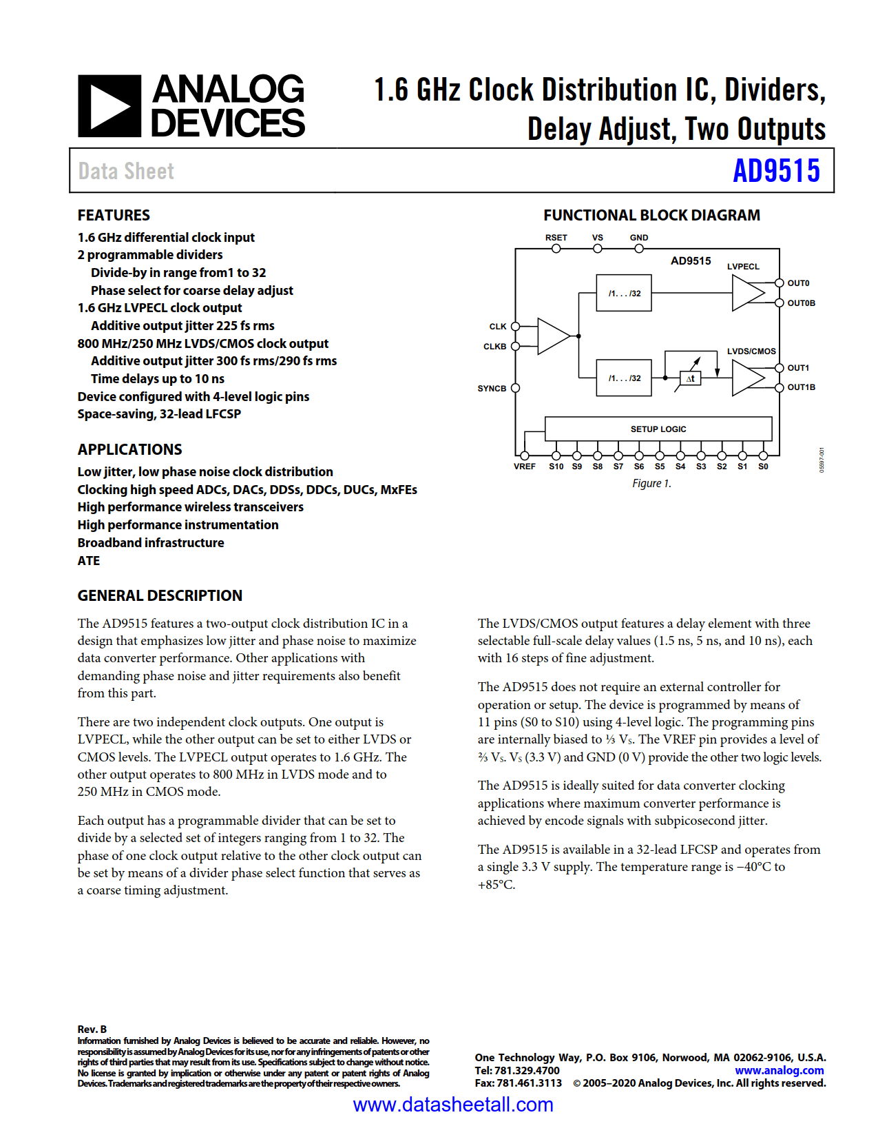 AD9515 Datasheet