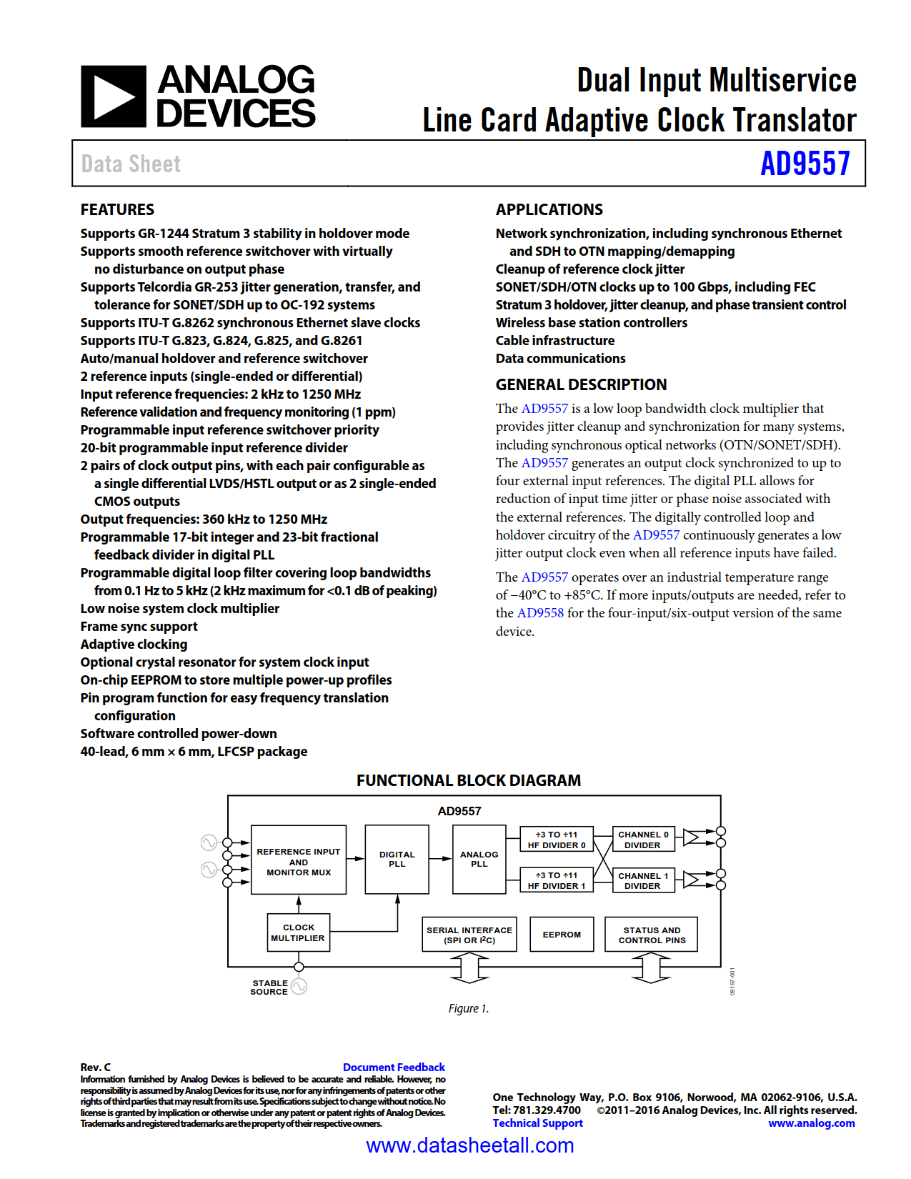 AD9557 Datasheet