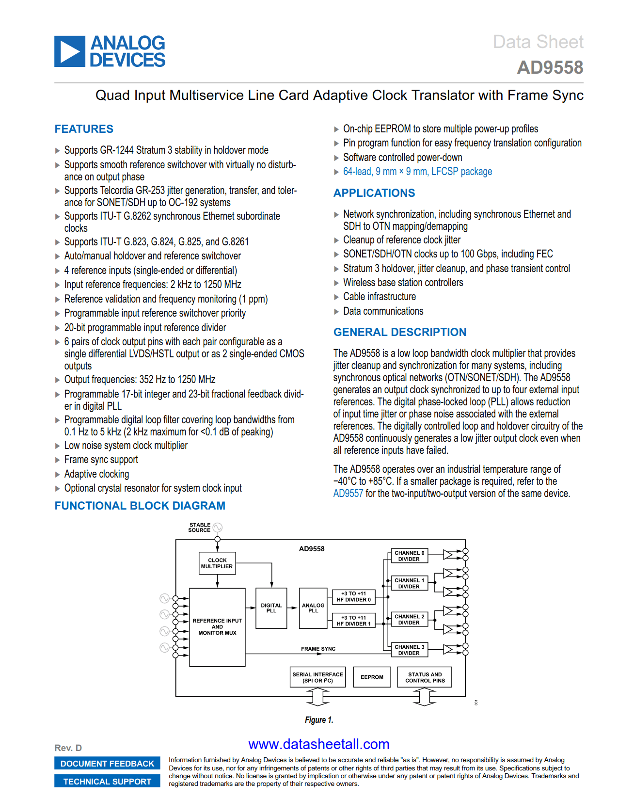 AD9558 Datasheet