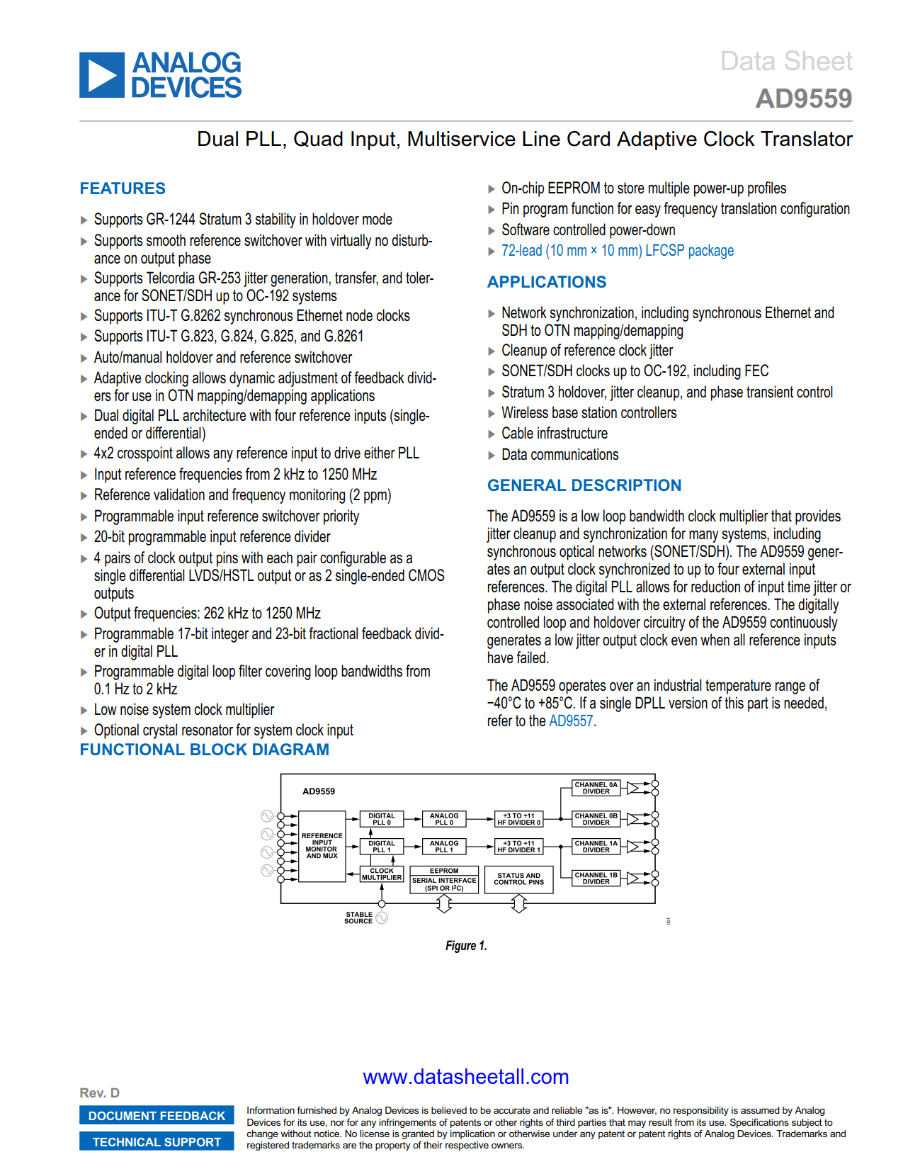 AD9559 Datasheet