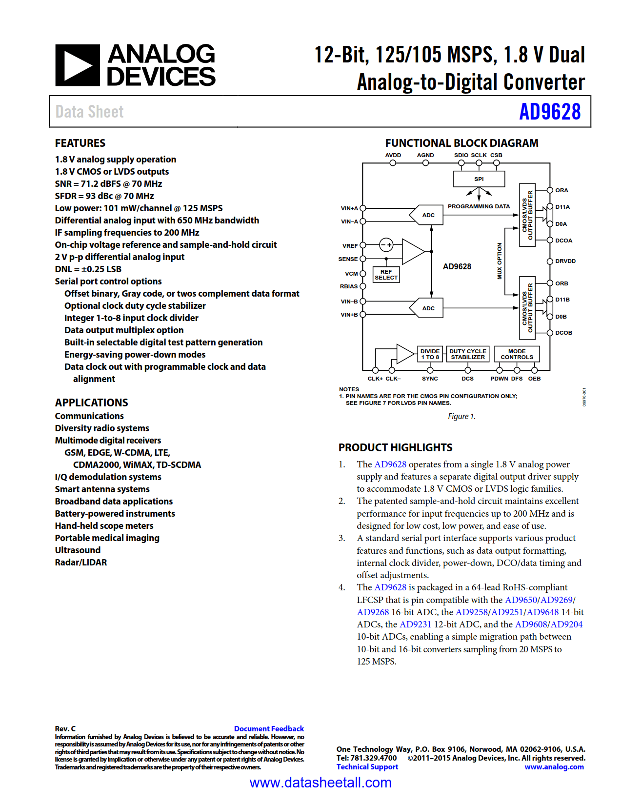 AD9628 Datasheet