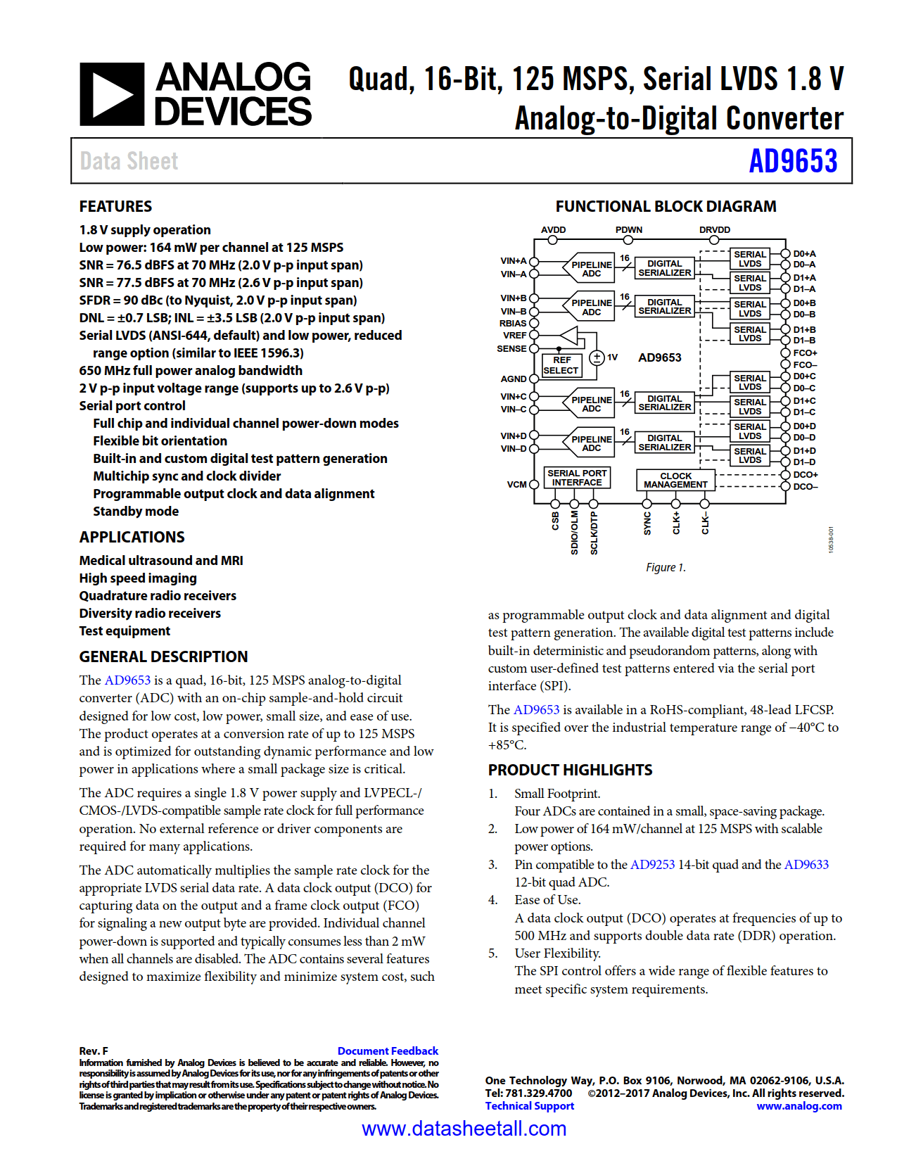 AD9653 Datasheet