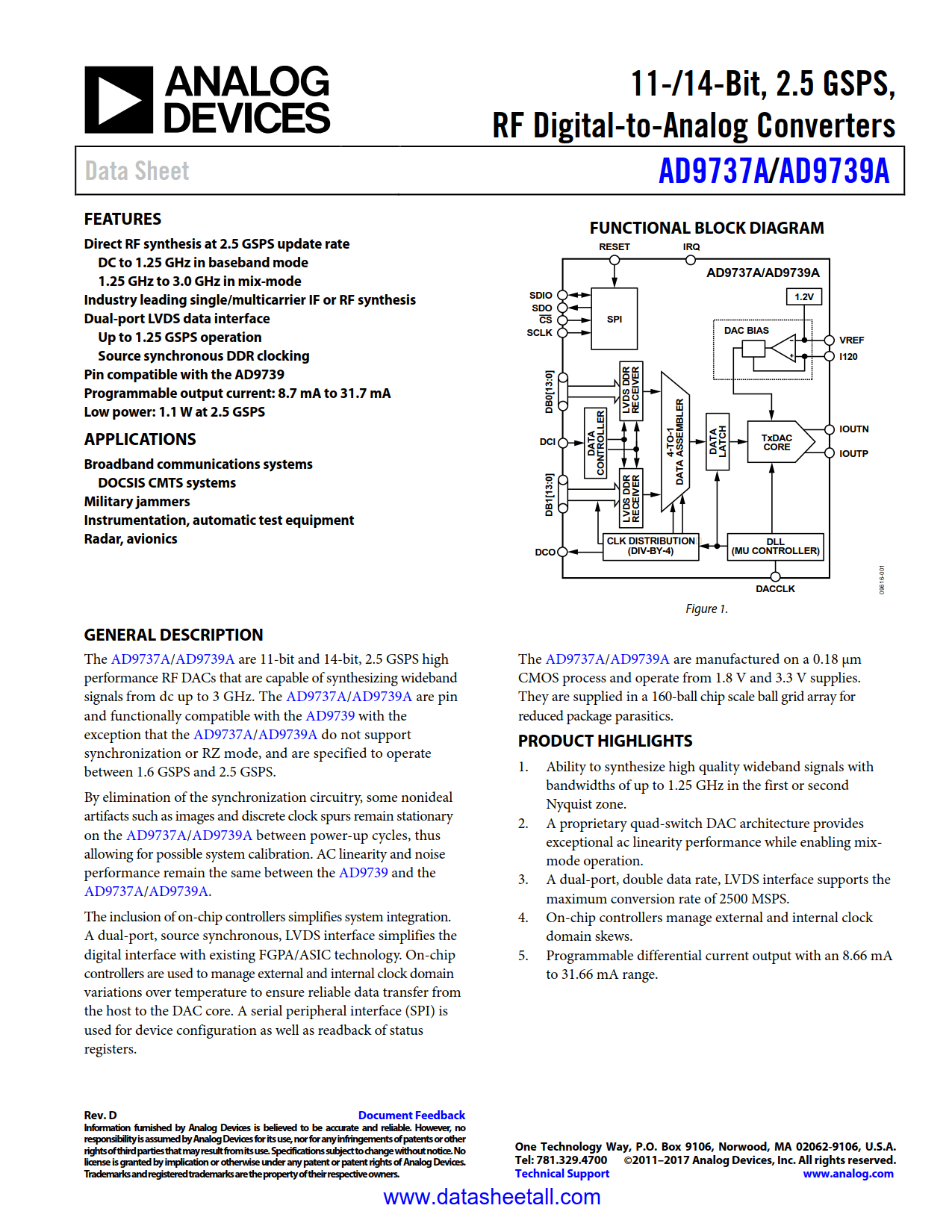 AD9739A Datasheet