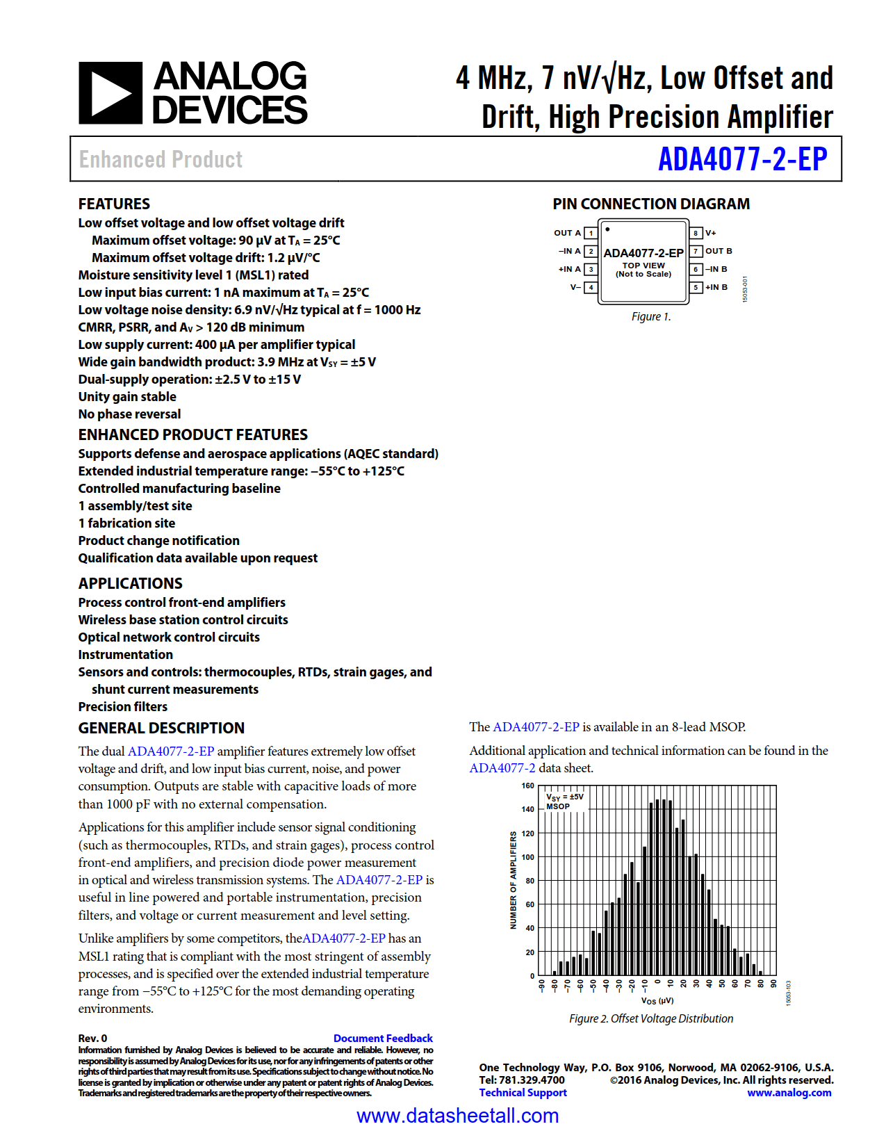 ADA4077-2-EP Datasheet