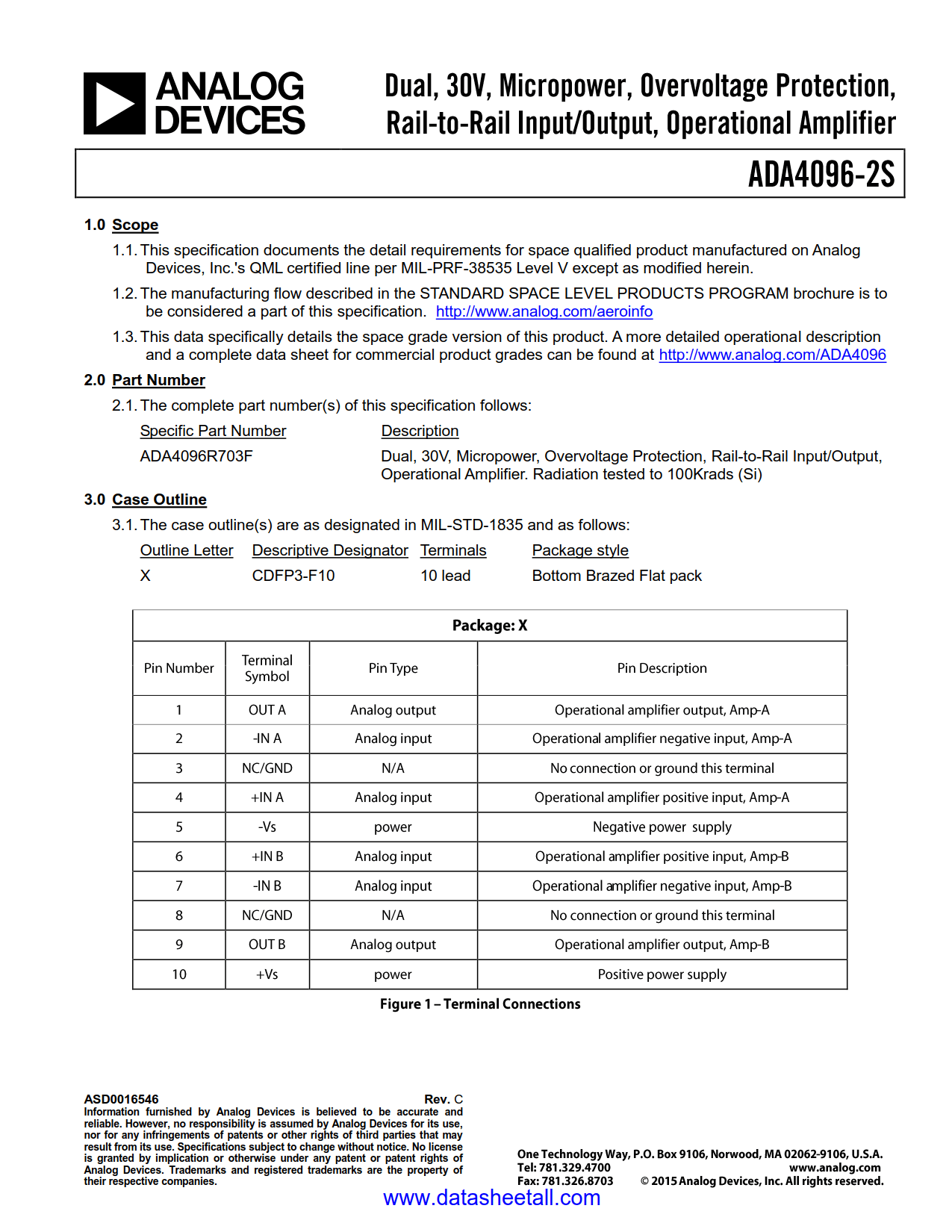 ADA4096-2S Datasheet