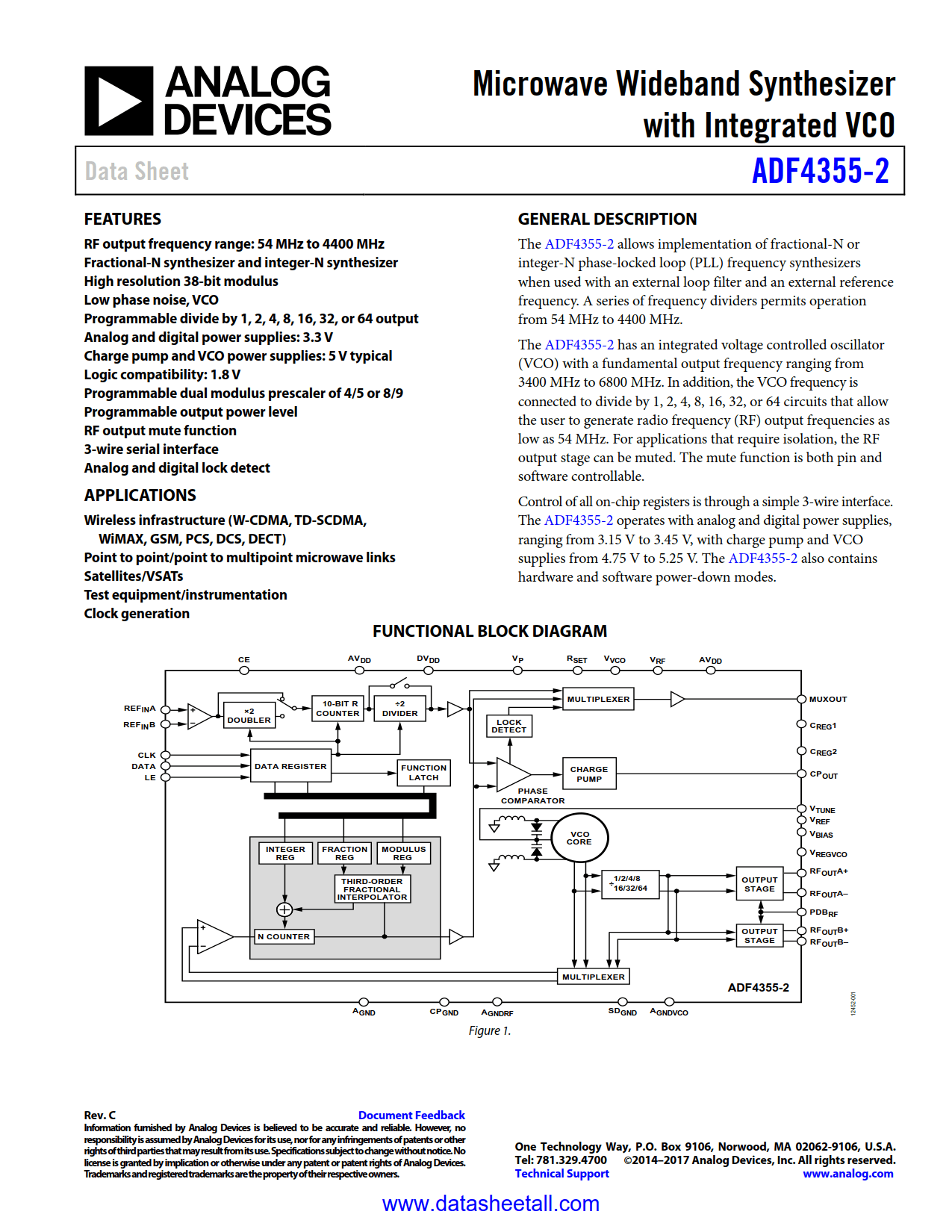 ADF4355-2 Datasheet