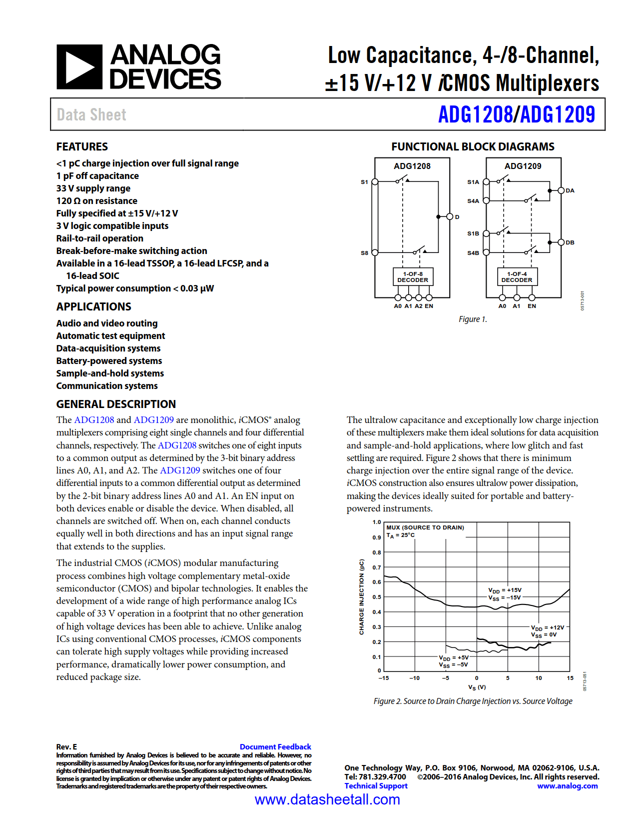 ADG1208 Datasheet