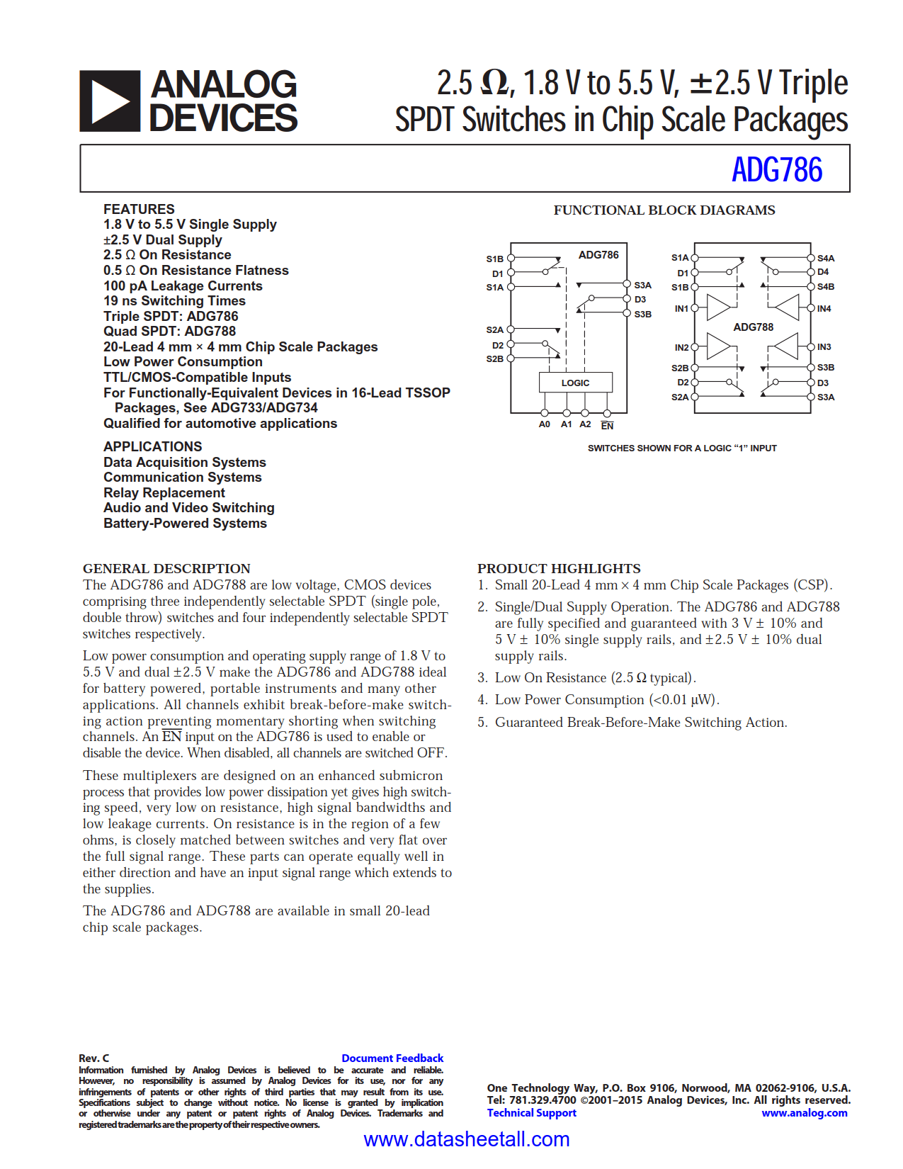 ADG786 Datasheet