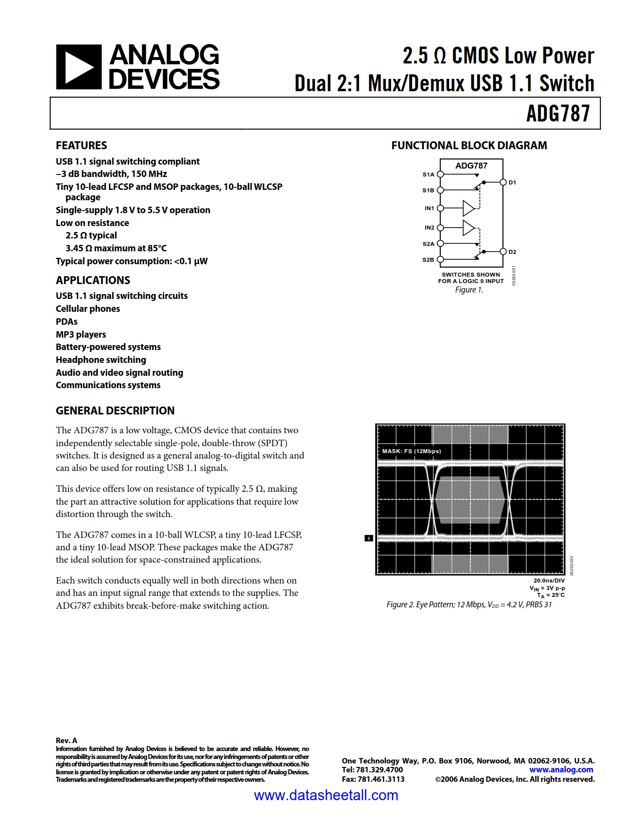 ADG787 Datasheet