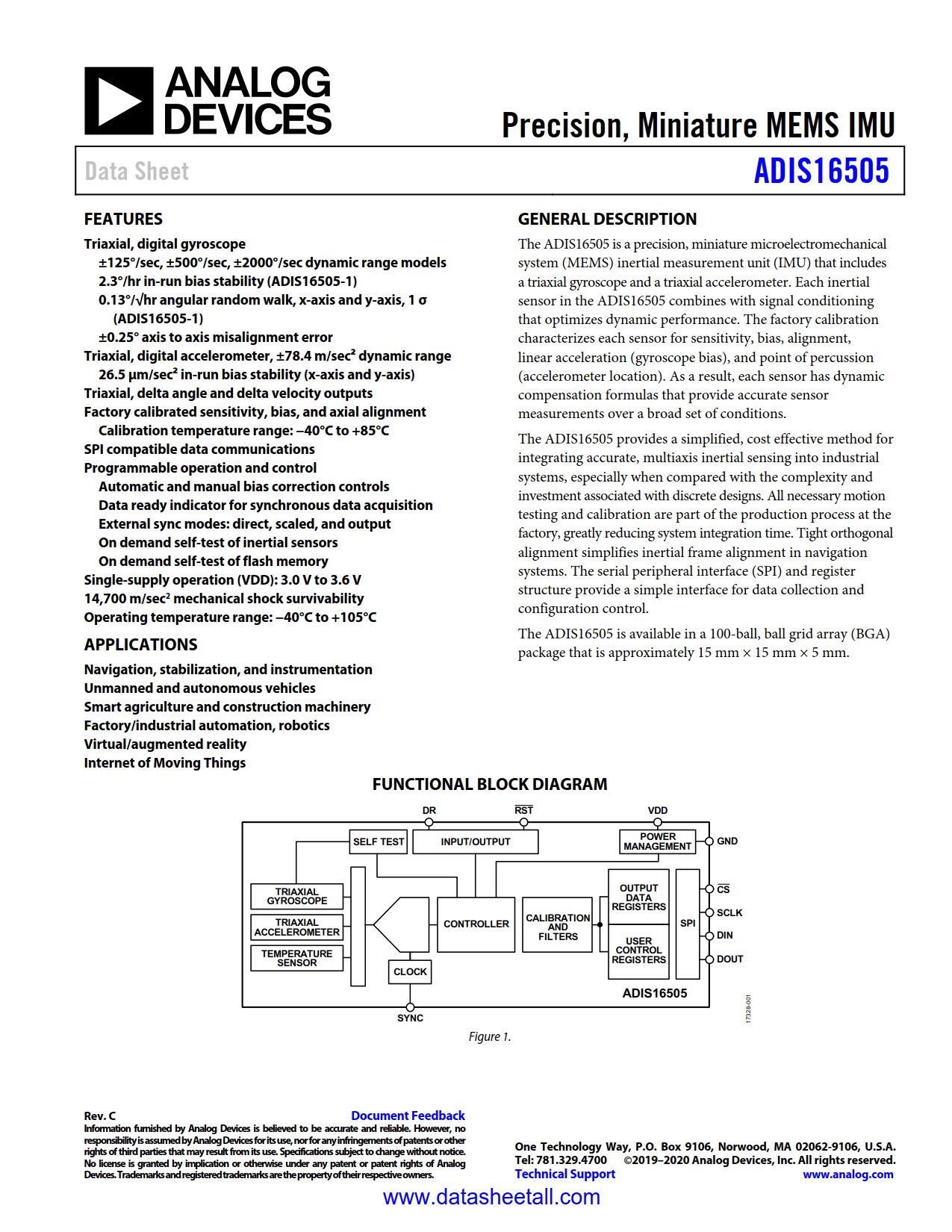 ADIS16505 Datasheet