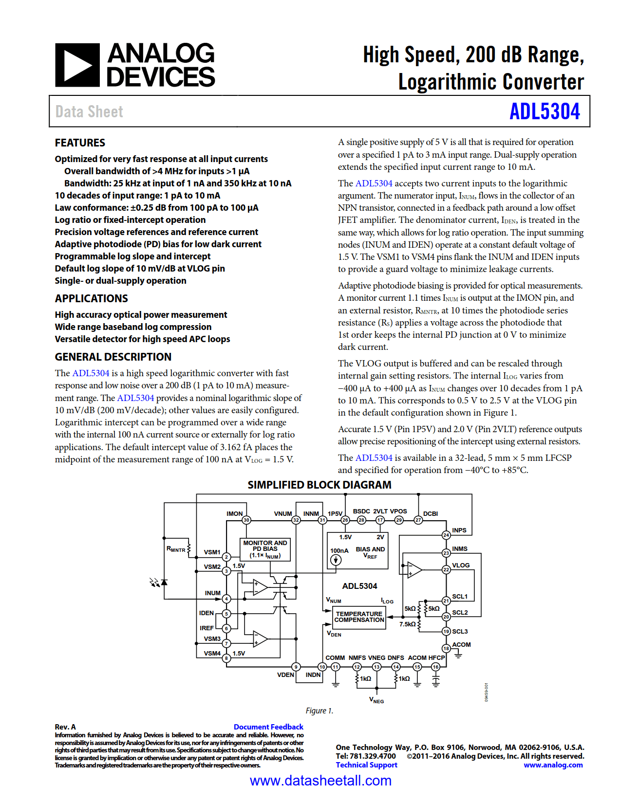 ADL5304 Datasheet