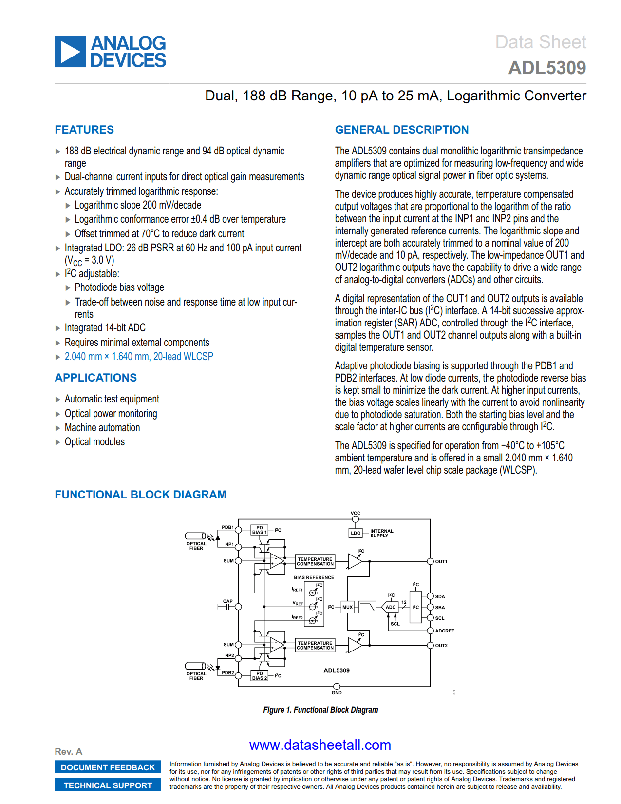 ADL5309 Datasheet
