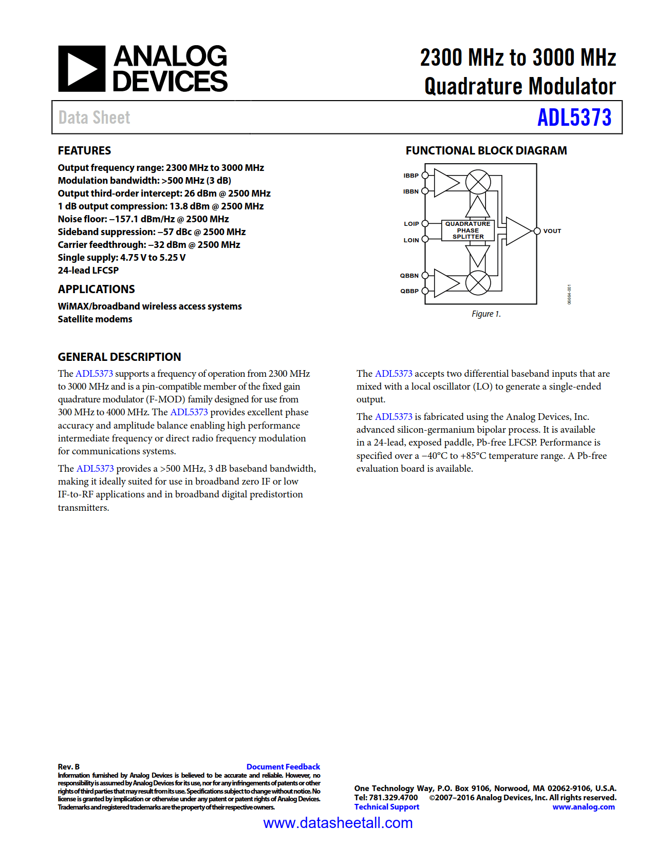 ADL5373 Datasheet