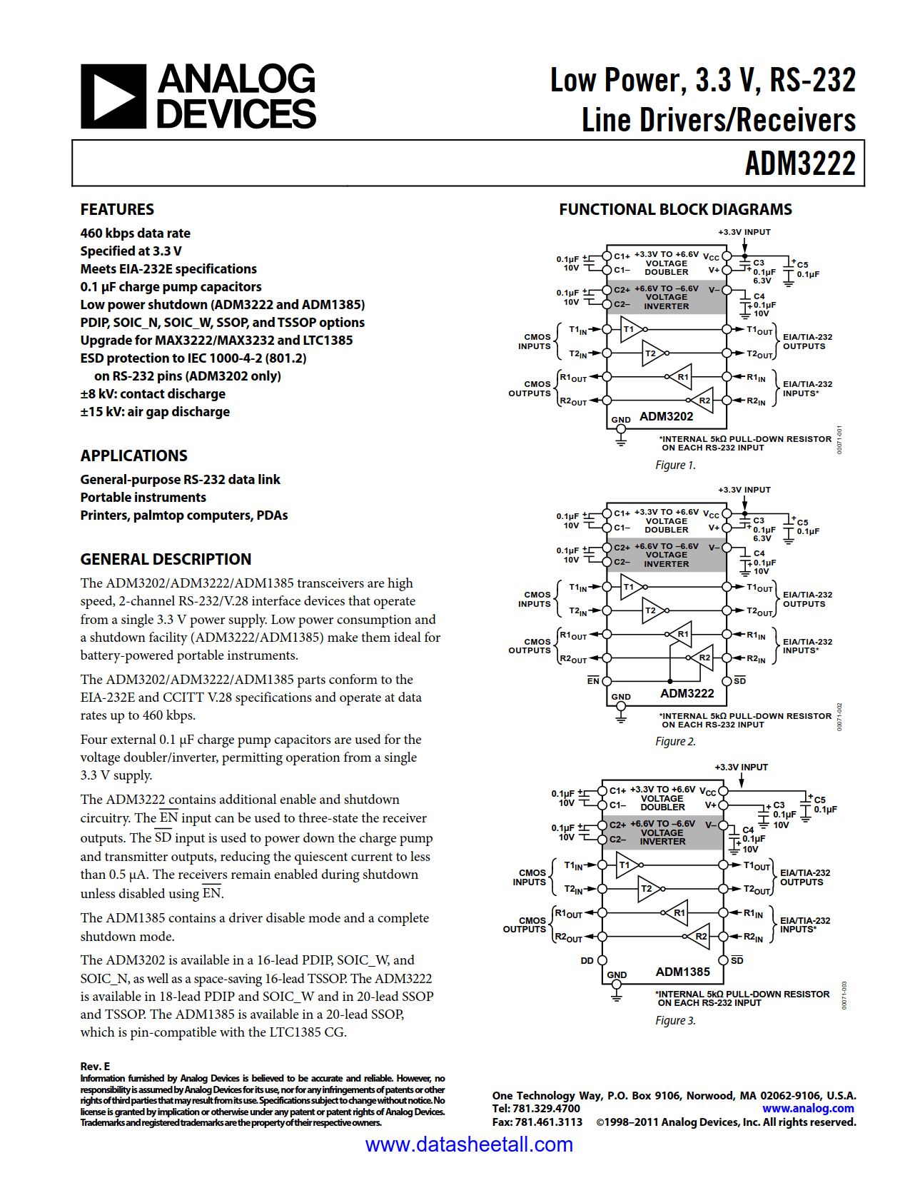 ADM3222 Datasheet