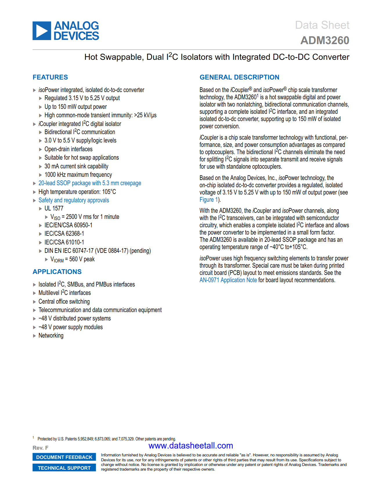 ADM3260 Datasheet